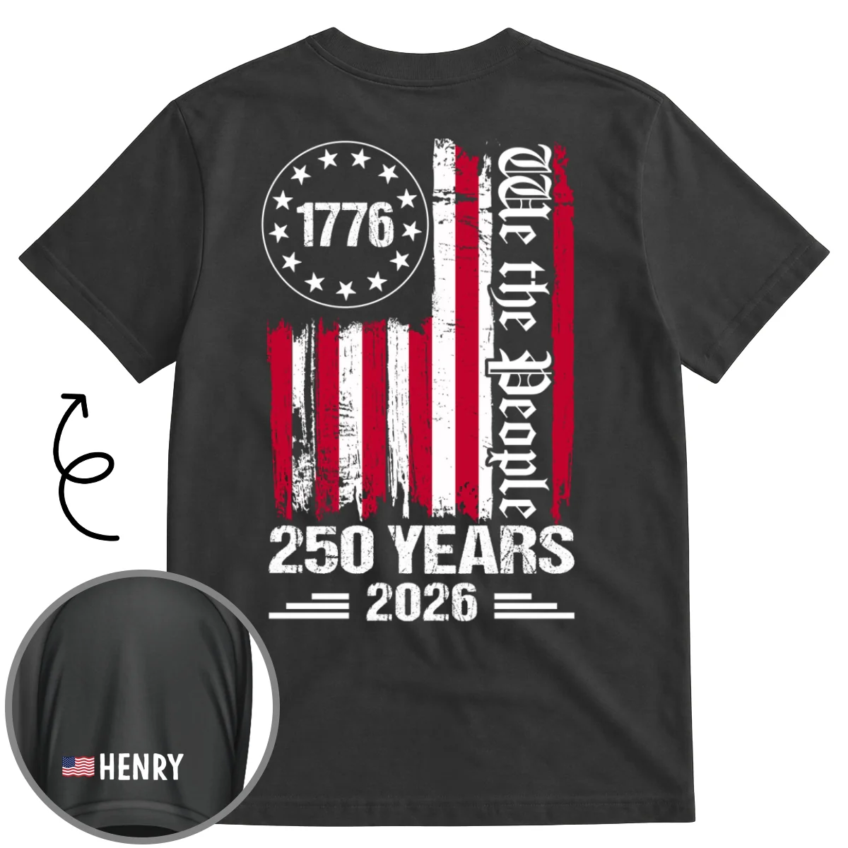We The People Of The United States - Personalized Custom Shirt With Design On Sleeve - Image 7