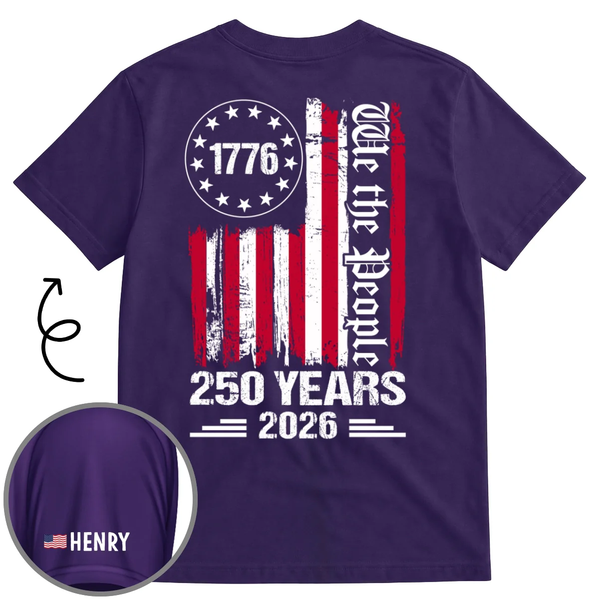 We The People Of The United States - Personalized Custom Shirt With Design On Sleeve - Image 8