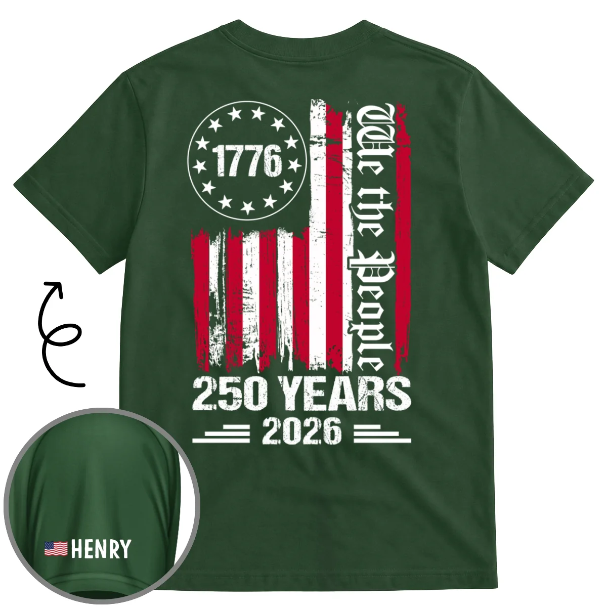 We The People Of The United States - Personalized Custom Shirt With Design On Sleeve - Image 9