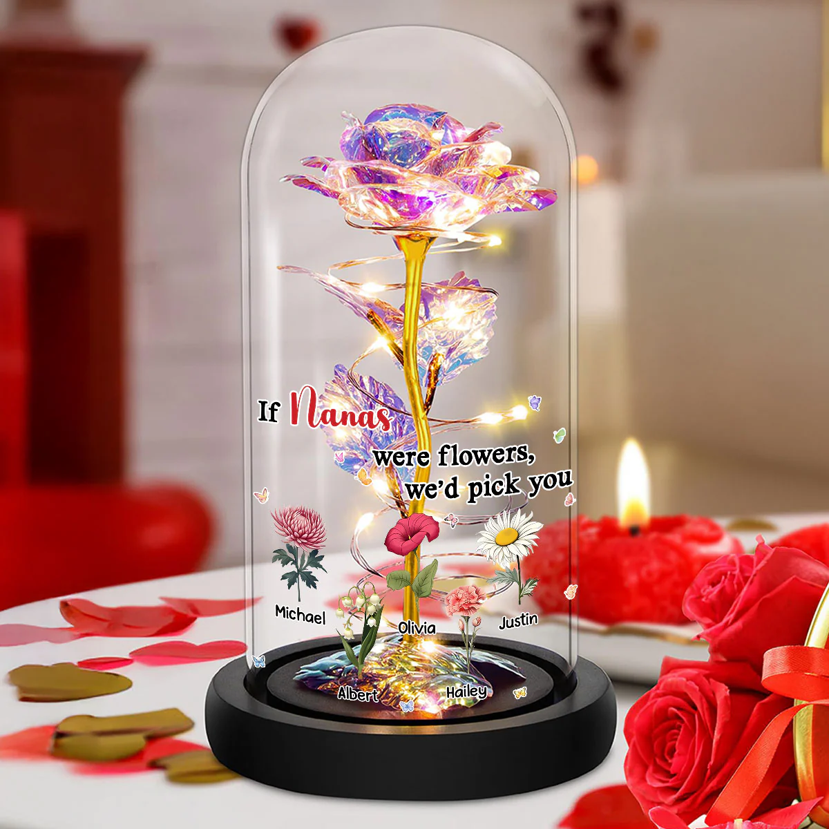 We Would Pick You - Personalized Custom Sparkly Rose - Image 2