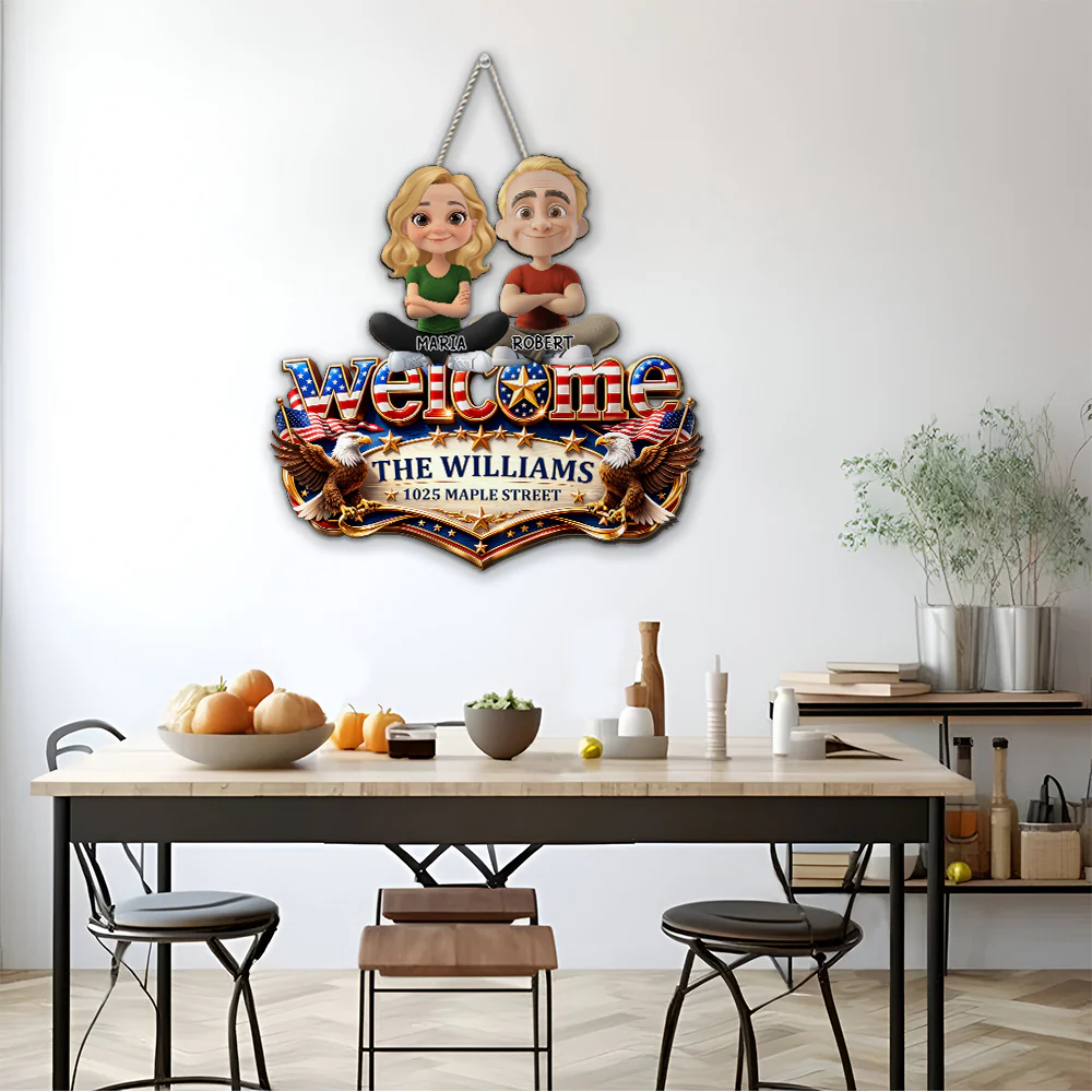 Welcome Home Sweet Home - Personalized Custom Wood Sign - Image 3