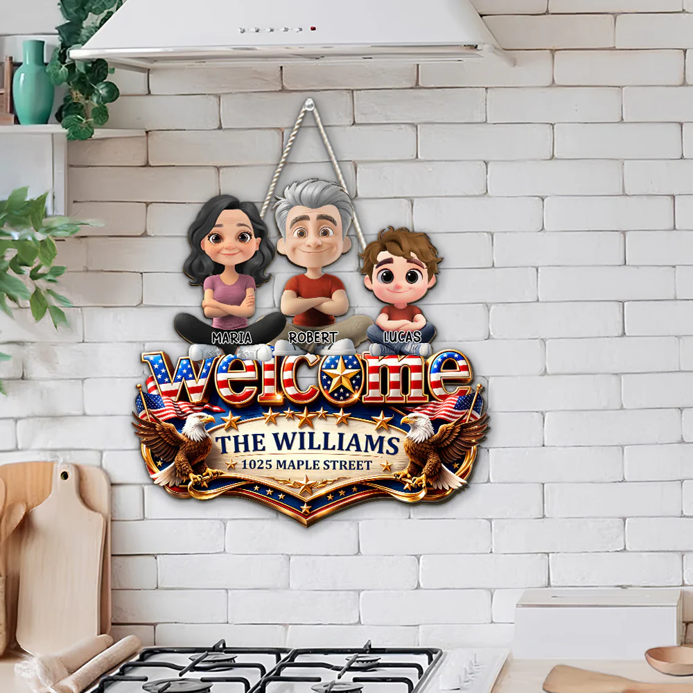 Welcome Home Sweet Home - Personalized Custom Wood Sign - Image 4