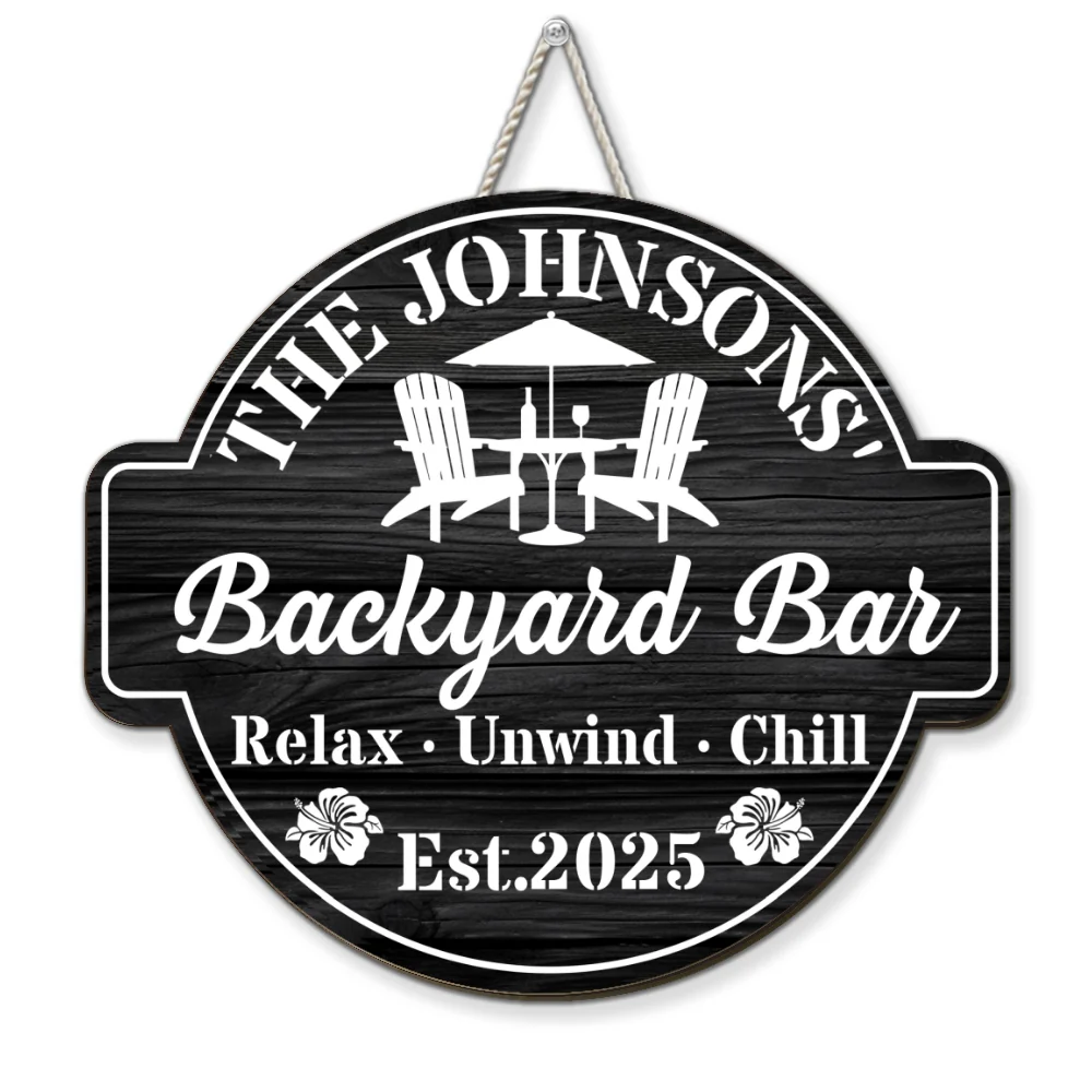 Welcome To Our Backyard Oasis - Personalized Custom Wood Sign - Image 8