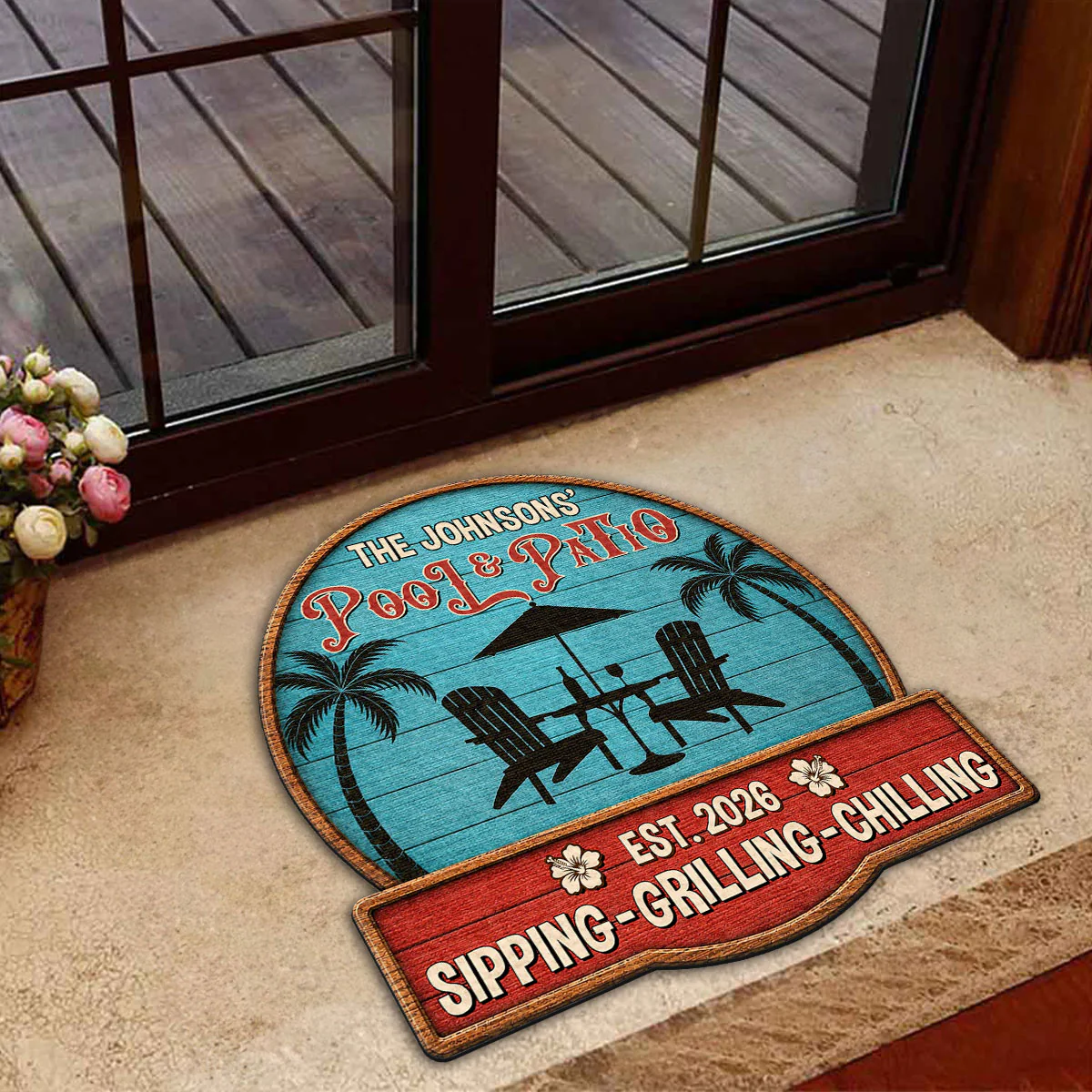Welcome To Our Oasis - Personalized Custom Doormat - Image 4