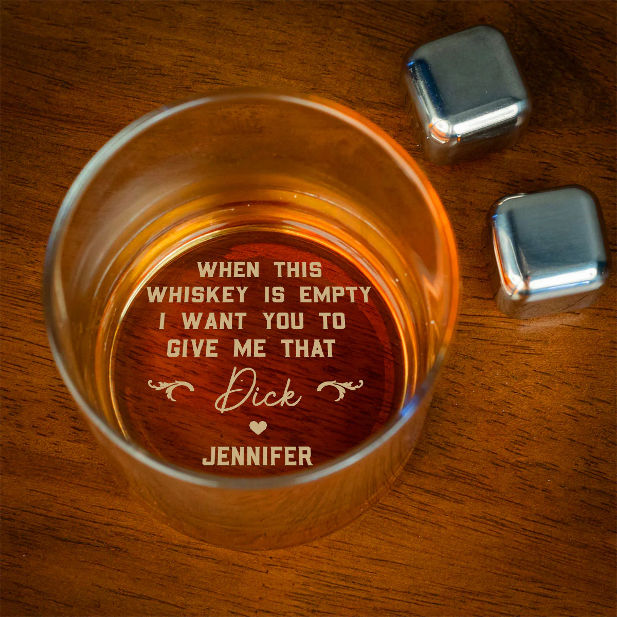 When This Shot Of Whiskey Is Empty - Personalized Custom Engraved Whiskey Glass - Image 2