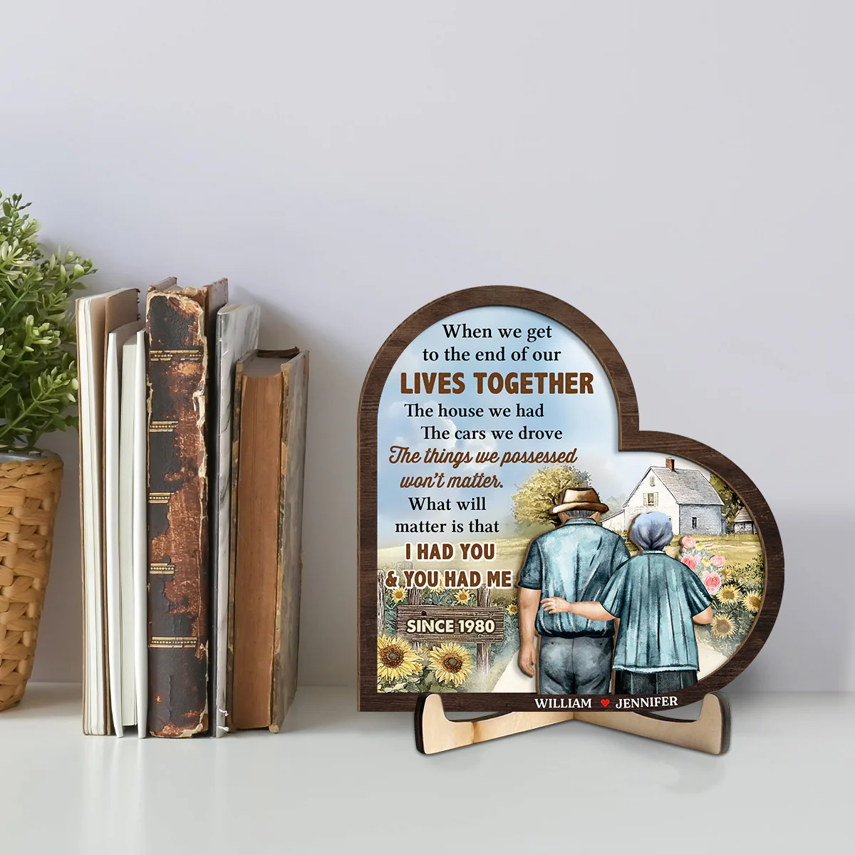 When We Get To The End Of Our Lives Together - Personalized Custom Wooden Plaque - Image 4