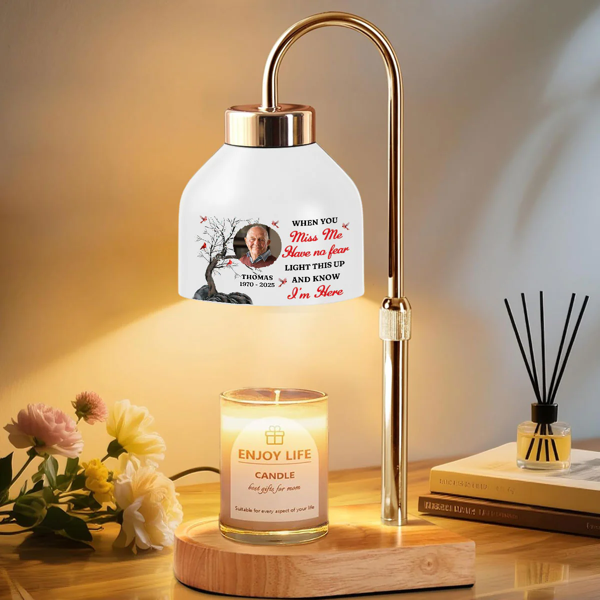 When You Miss Me Have No Fear - Personalized Custom Candle Warmer Lamp - Image 6