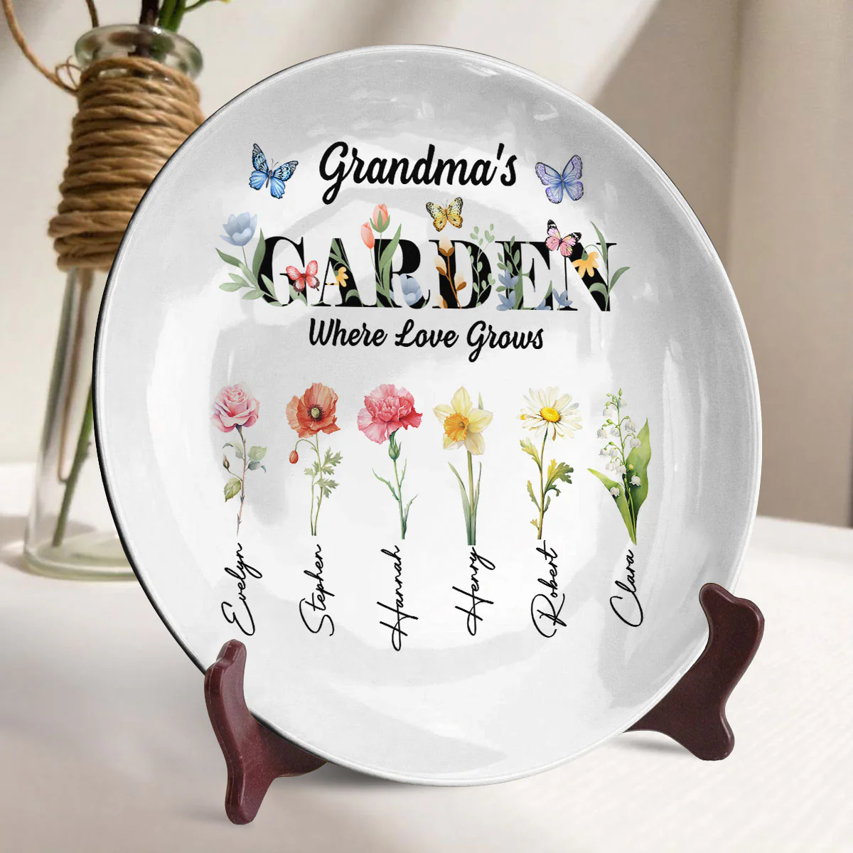 Where Love Grows - Personalized Custom Plate - Image 3