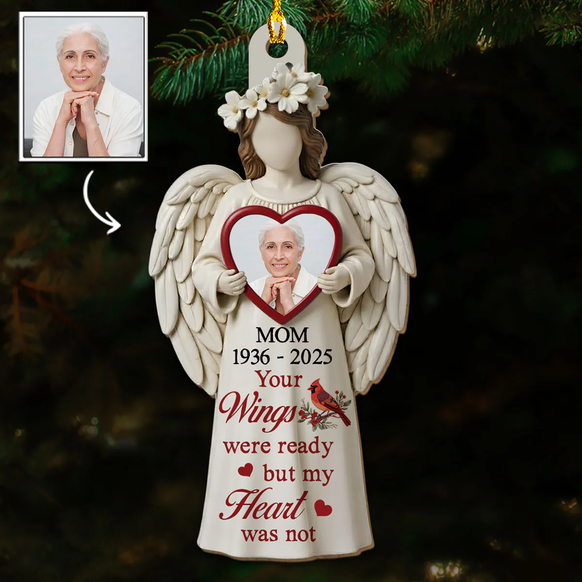 Where Memories Still Whisper - Personalized Custom 3D Effect Wood Ornament