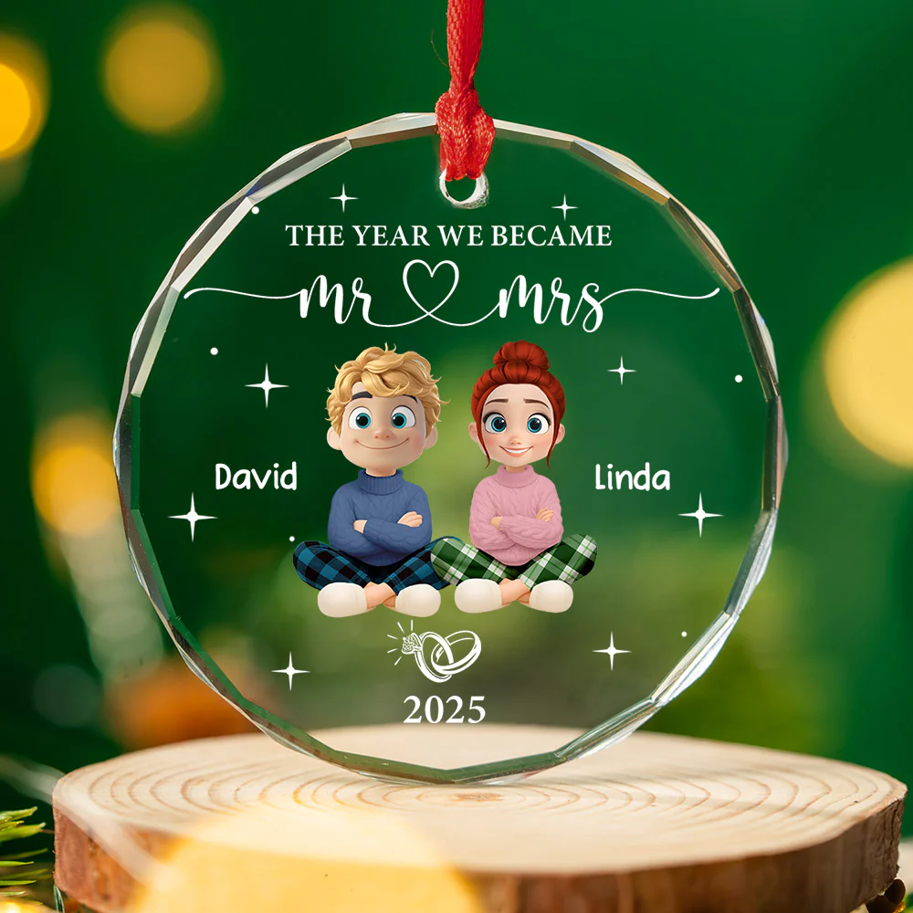 Where Our Forever Journey Began - Personalized Custom Glass Ornament - Image 2