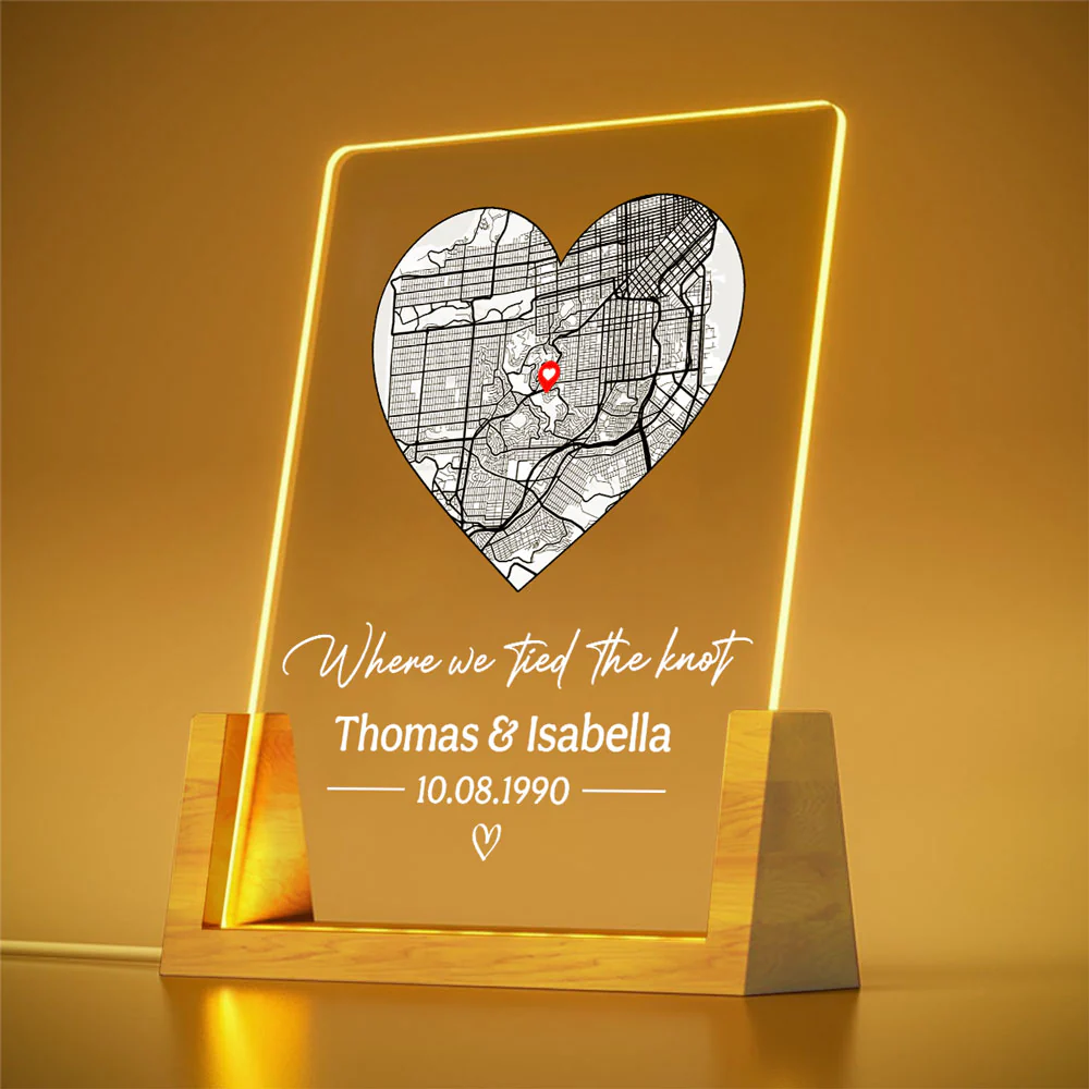 Where We Tied The Knot - Personalized Custom Night Light - Image 2