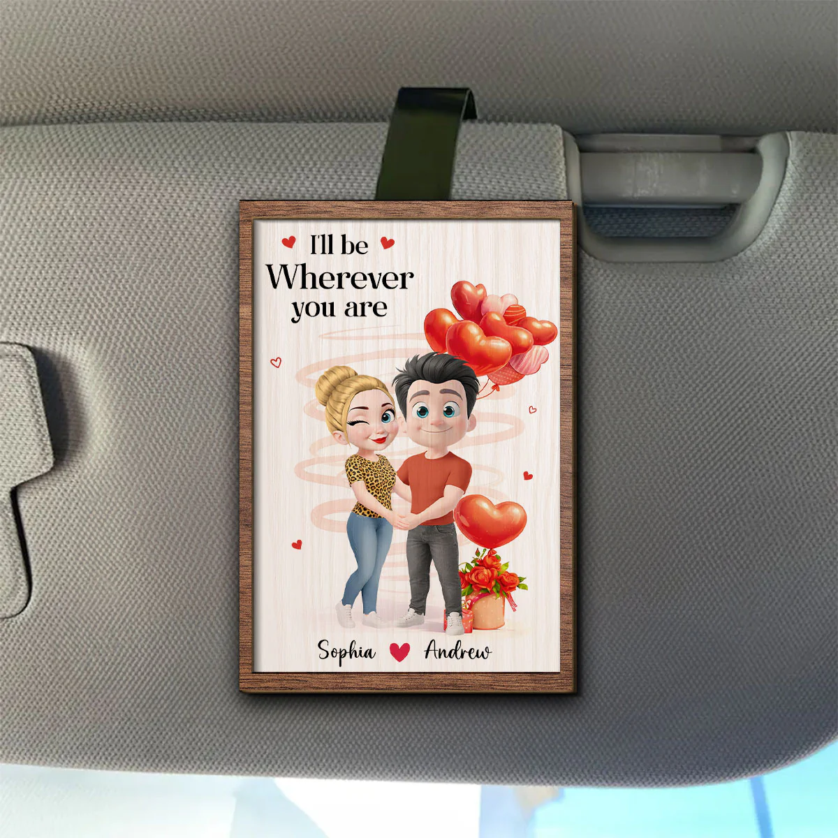 Wherever You Are - Personalized Custom Car Visor Clip - Image 2