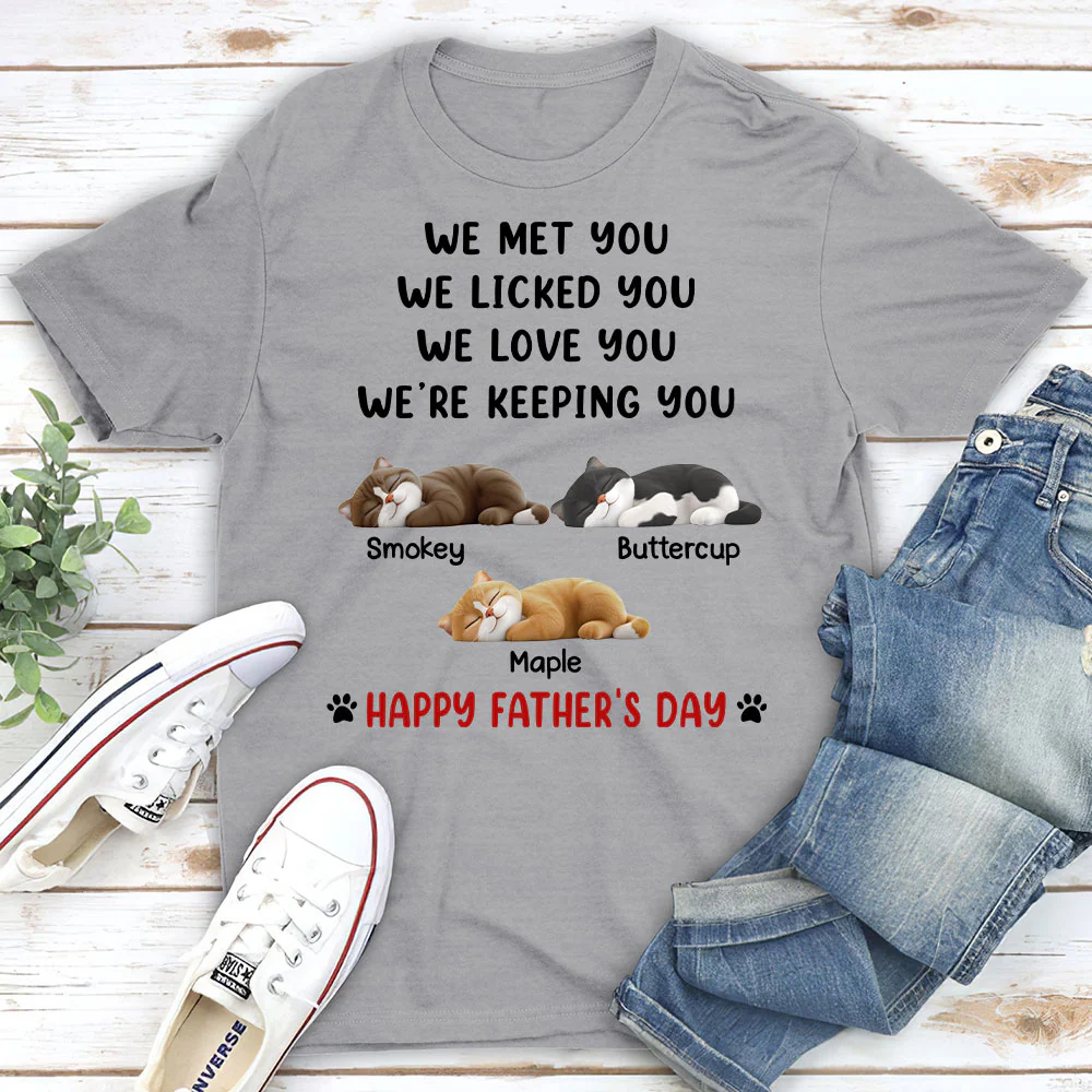 White Ver We Licked And Love You Ver Cat - Personalized Custom Shirt - Image 2