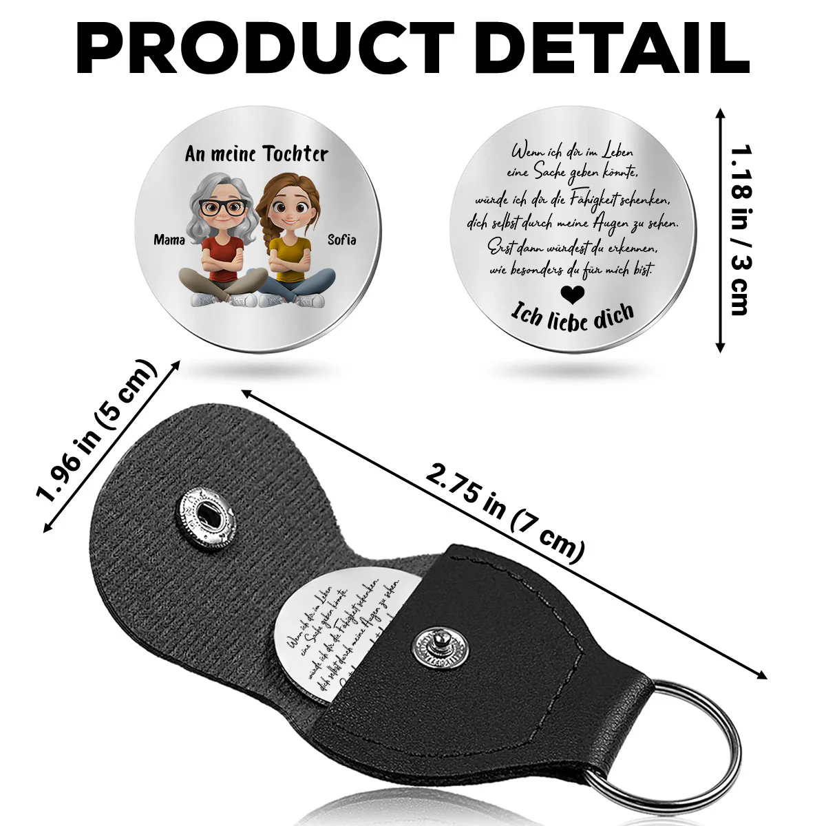 Wie Besonders Du Bist - Personalisierter Taschen-Umarmungsanhänger - Image 2