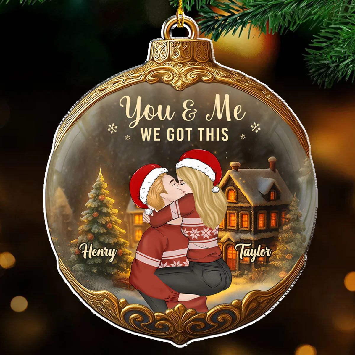 Winter Wonderland And Love - Personalized Custom Acrylic Ornament