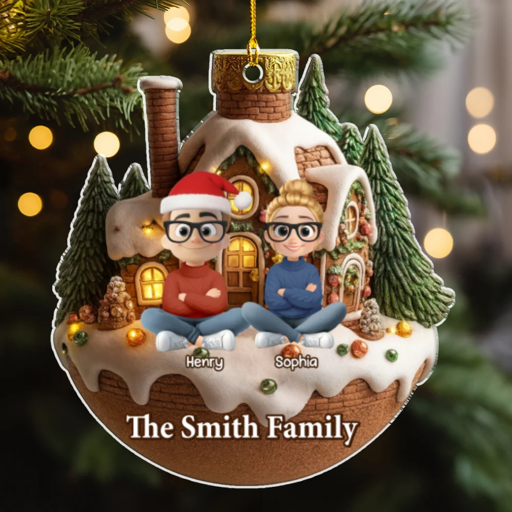 Winter Wonderland House - Personalized Custom Acrylic Ornament - Image 6