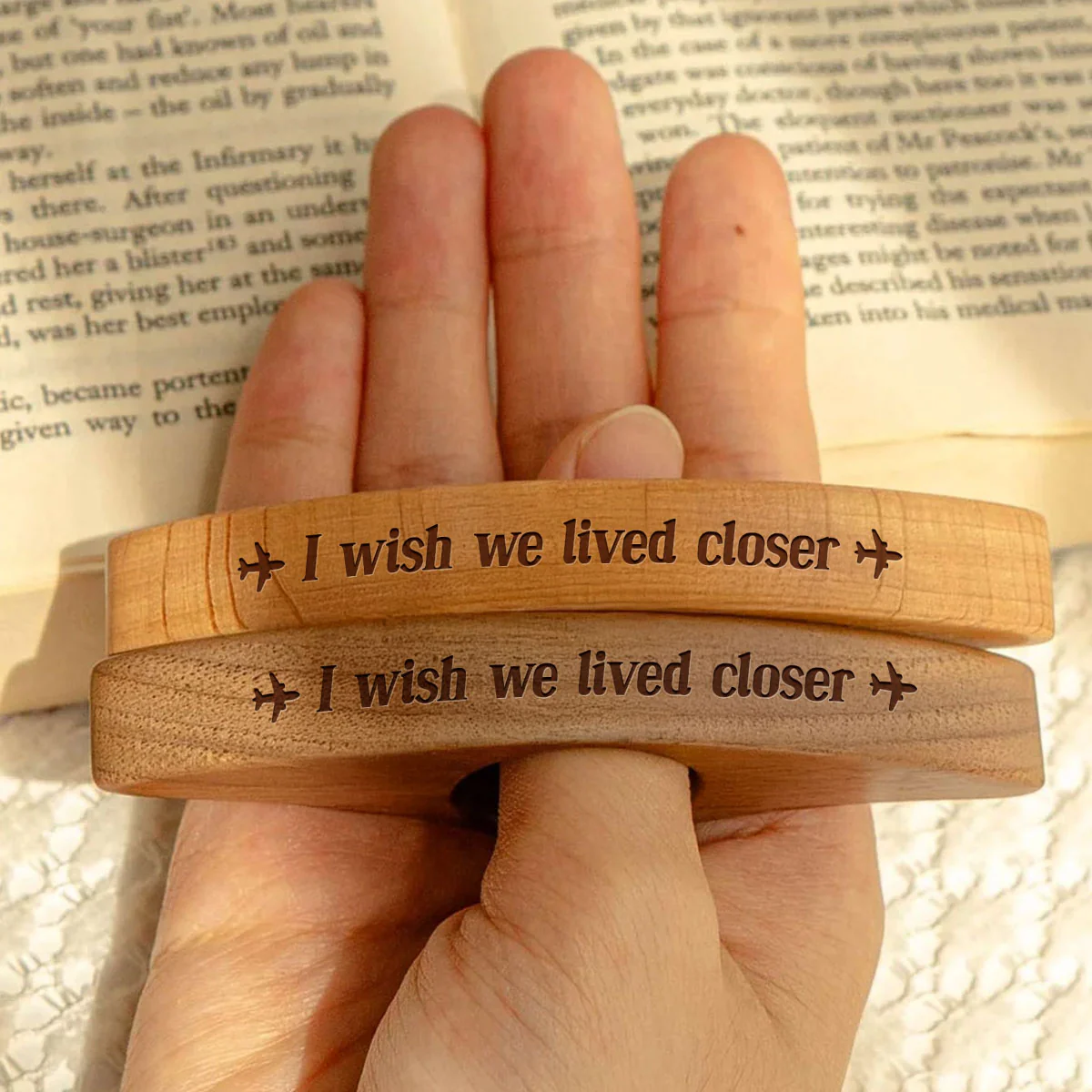 Wish We Lived Closer - Personalized Custom Book Page Holder - Image 6