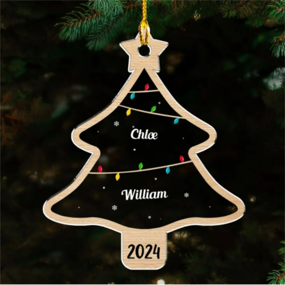Wish You A Wonderful Christmas - Personalized Custom Acrylic Ornament - Image 6