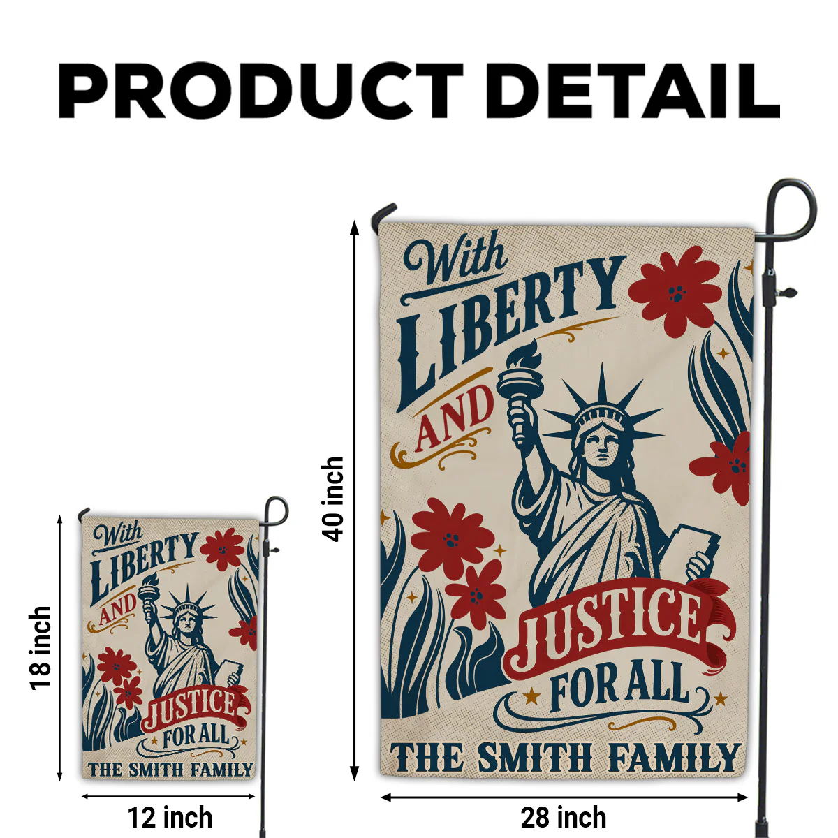 With Liberty For Us - Personalized Custom Flag - Image 6