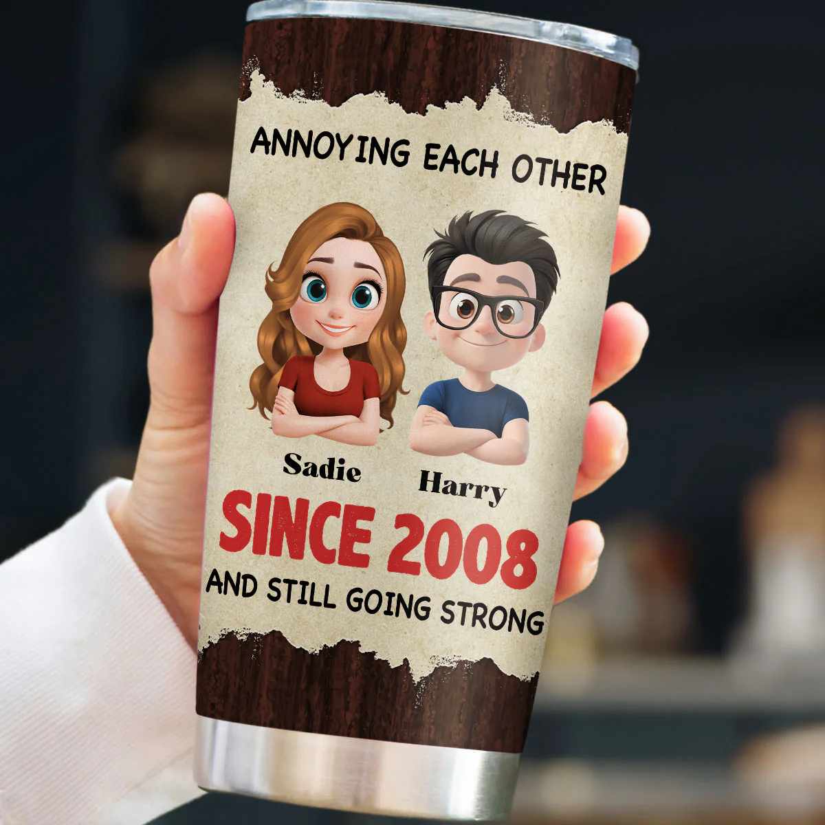 With You Forever - Personalized Custom Tumbler - Image 5