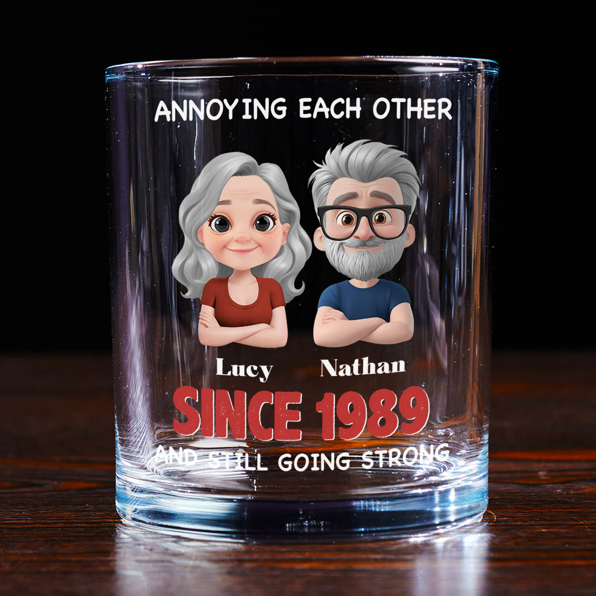 With You Forever - Personalized Custom Whiskey Glass - Image 3