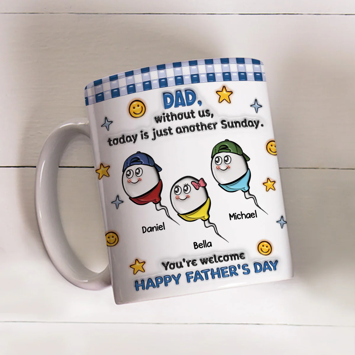 Without Me - Personalized Custom 3D Effect Coffee Mug - Image 2
