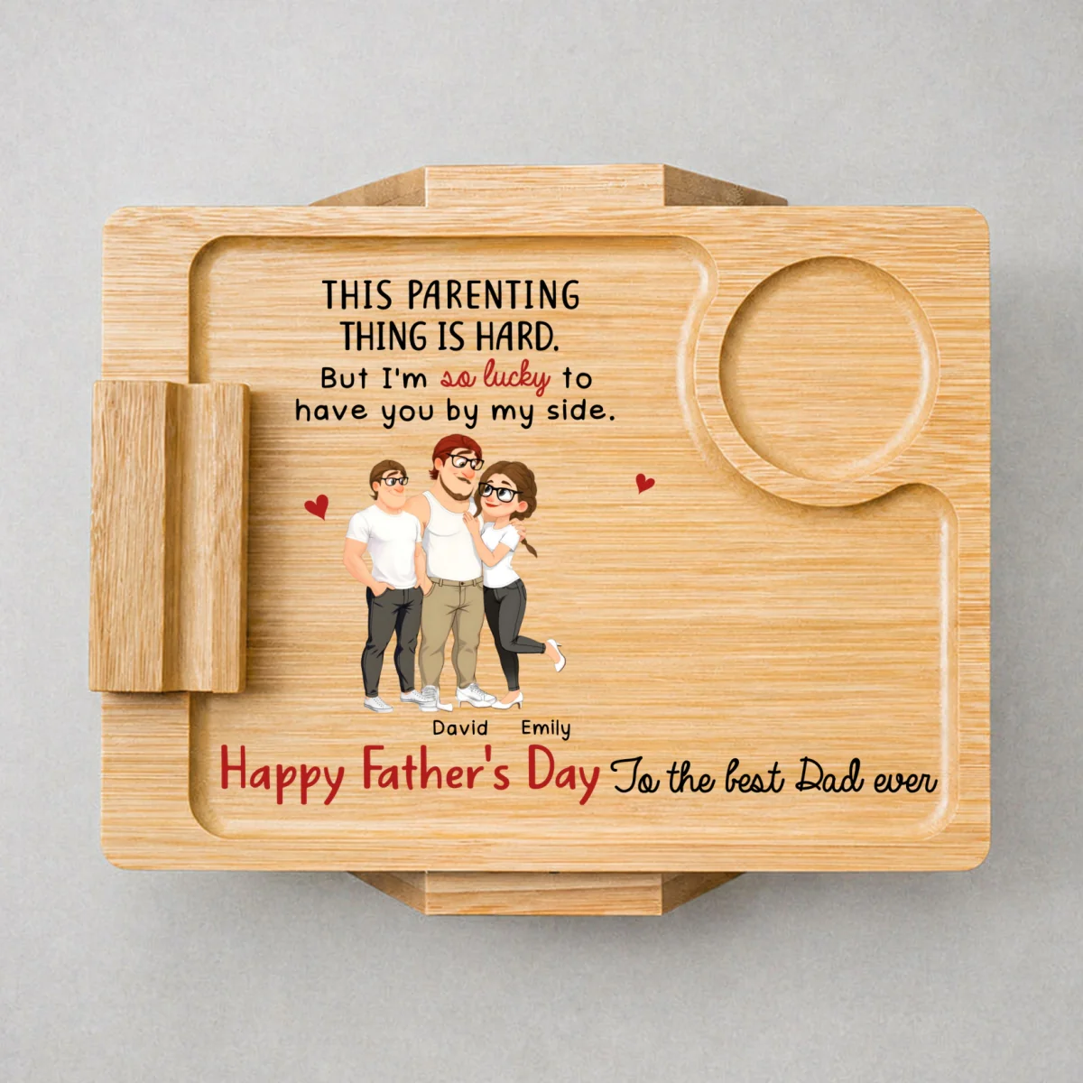 Without You I Cannot Handle This Parenting Thing - Personalized Custom Wooden Couch Arm Table - Image 8