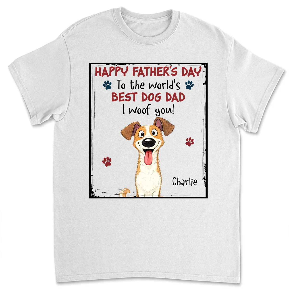 Woof Best Mom Dad Stylized Dog - Personalized Custom Shirt