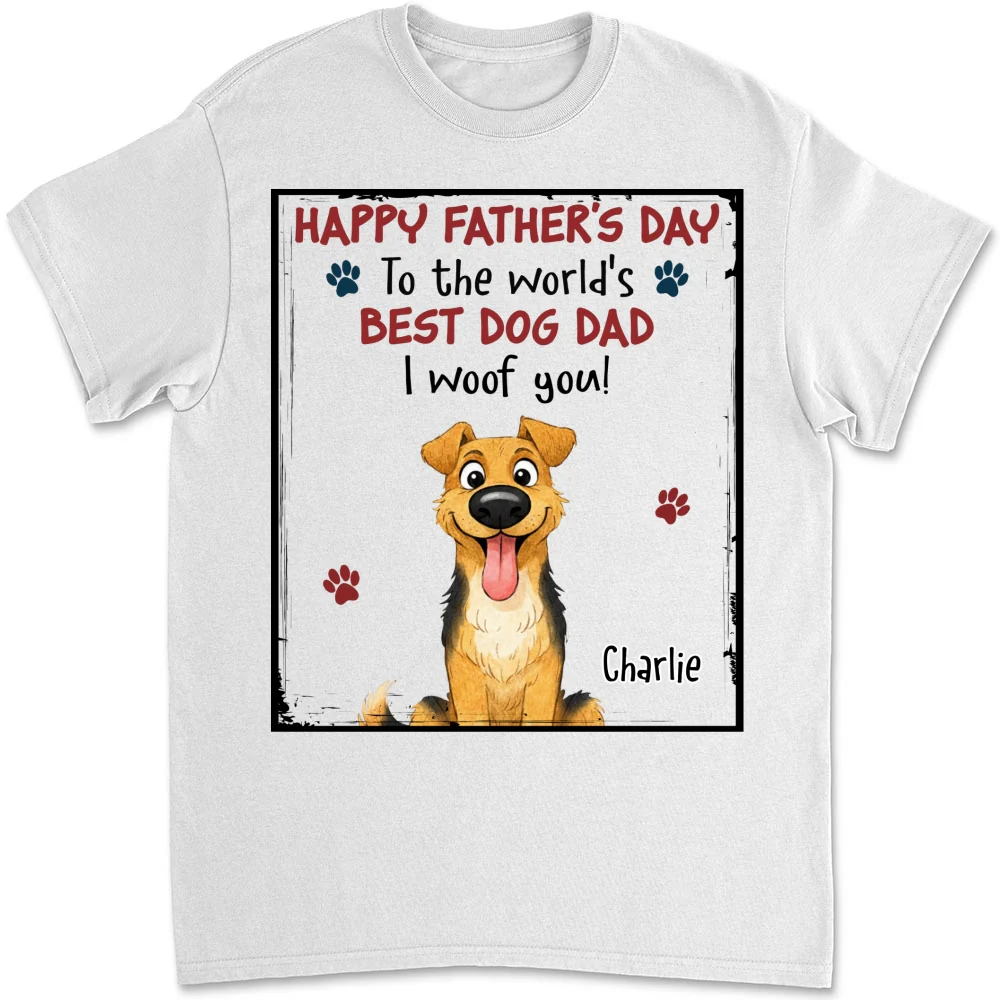 Woof Best Mom Dad Stylized Dog - Personalized Custom Shirt - Image 7