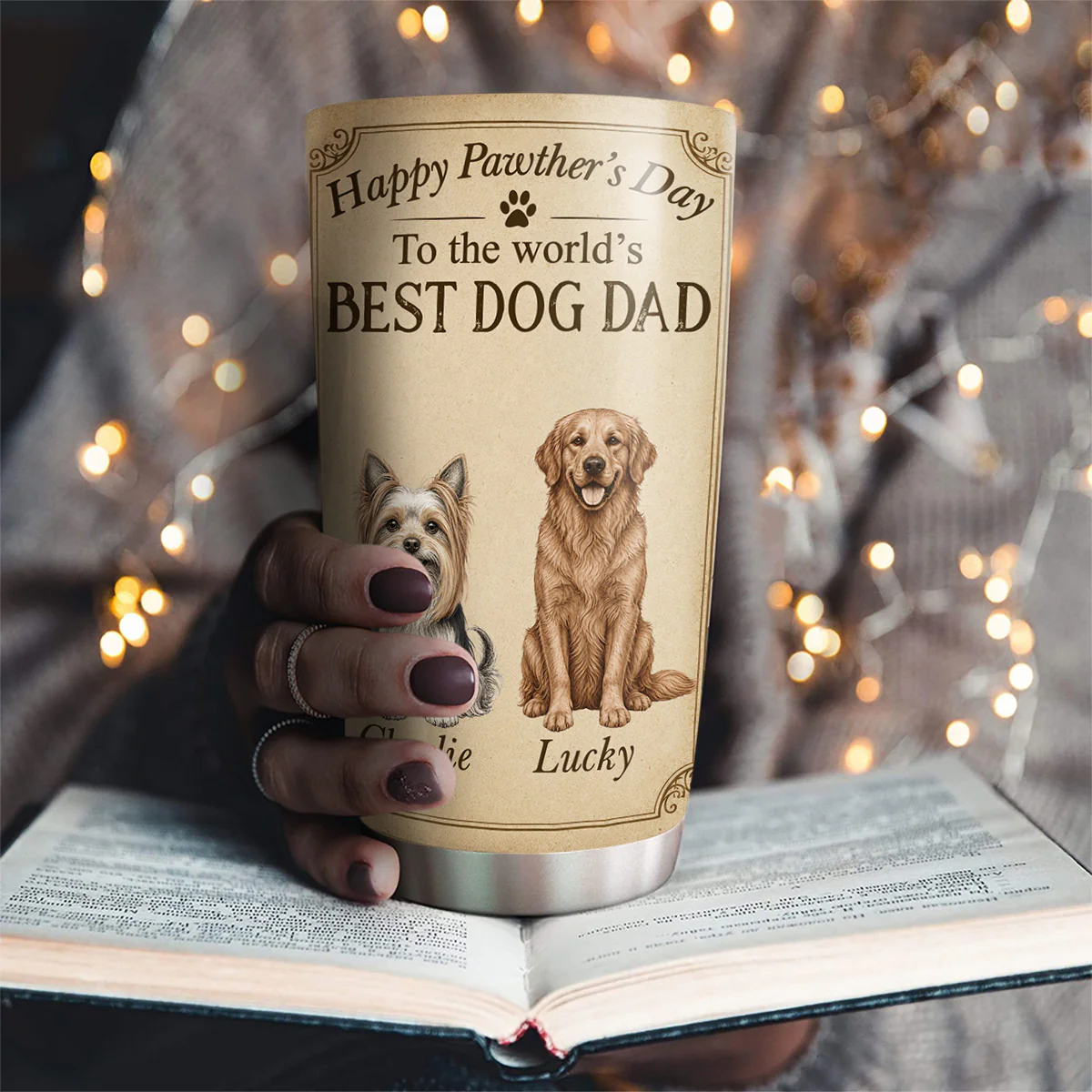 Woof You Till The End - Personalized Custom Tumbler - Image 2