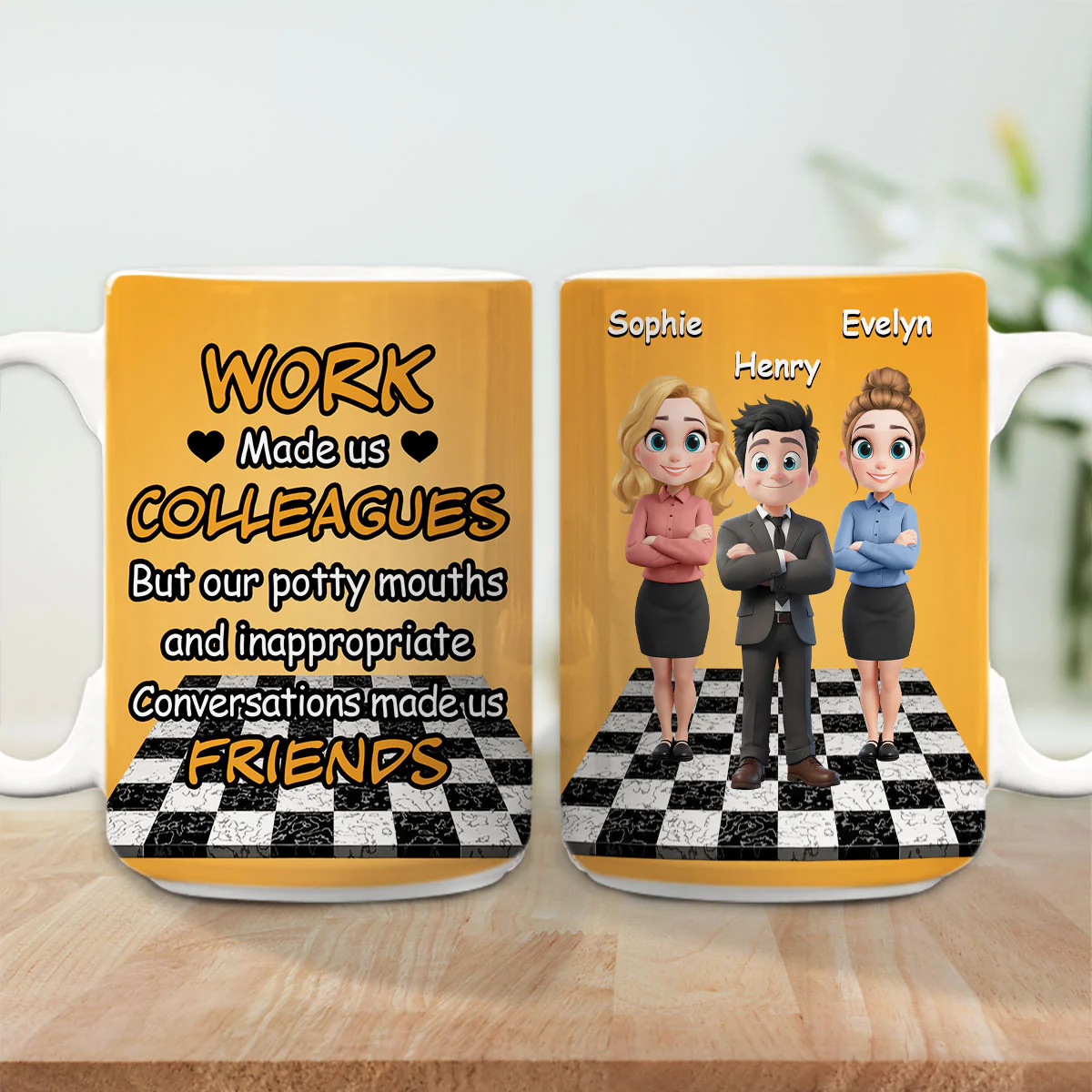 Work Made Us Colleagues - Personalized Custom Coffee Mug - Image 5
