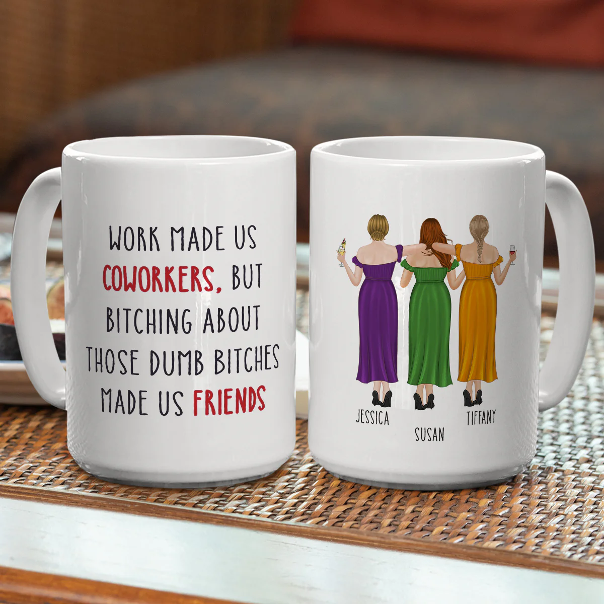 Work Made Us Coworkers - Personalized Custom Coffee Mug - Image 5