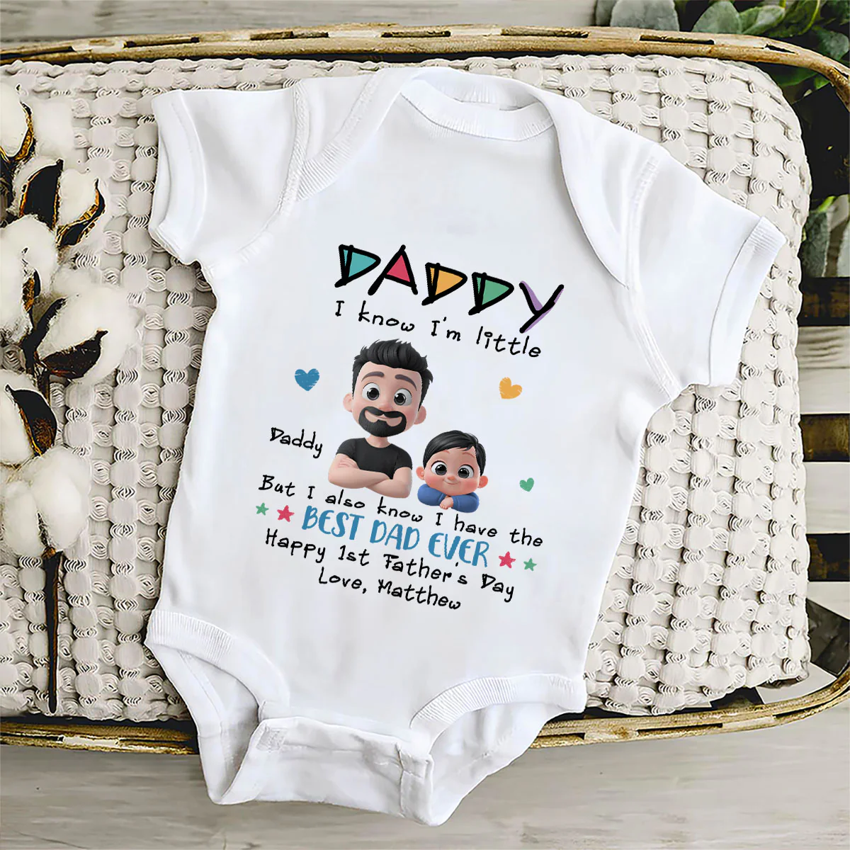 World Best Daddy - Personalized Custom Baby Onesie - Image 4