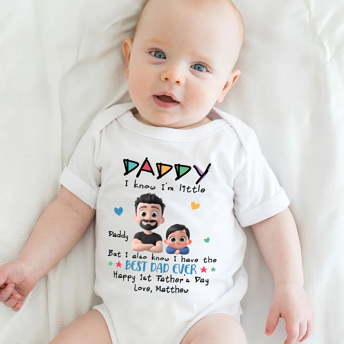 World Best Daddy - Personalized Custom Baby Onesie - Image 5