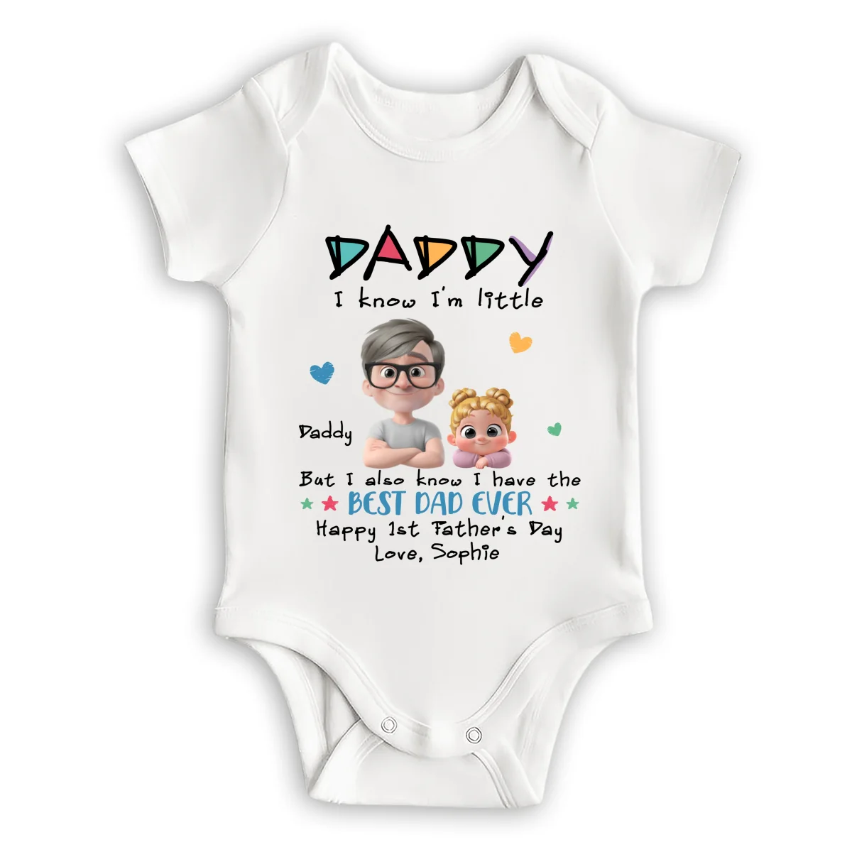 World Best Daddy - Personalized Custom Baby Onesie - Image 7