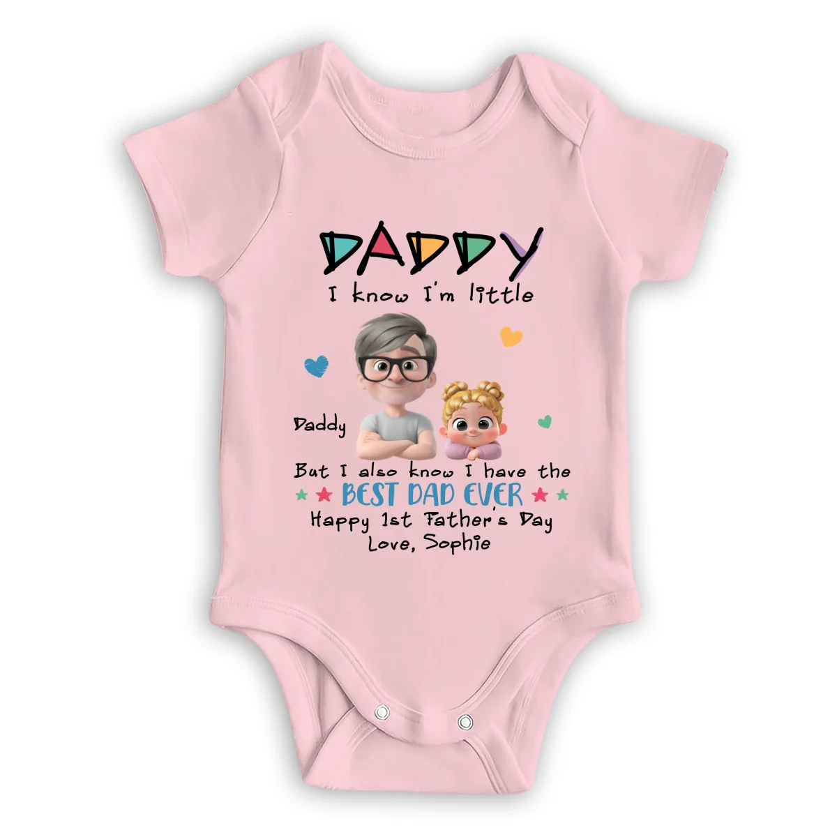 World Best Daddy - Personalized Custom Baby Onesie - Image 9