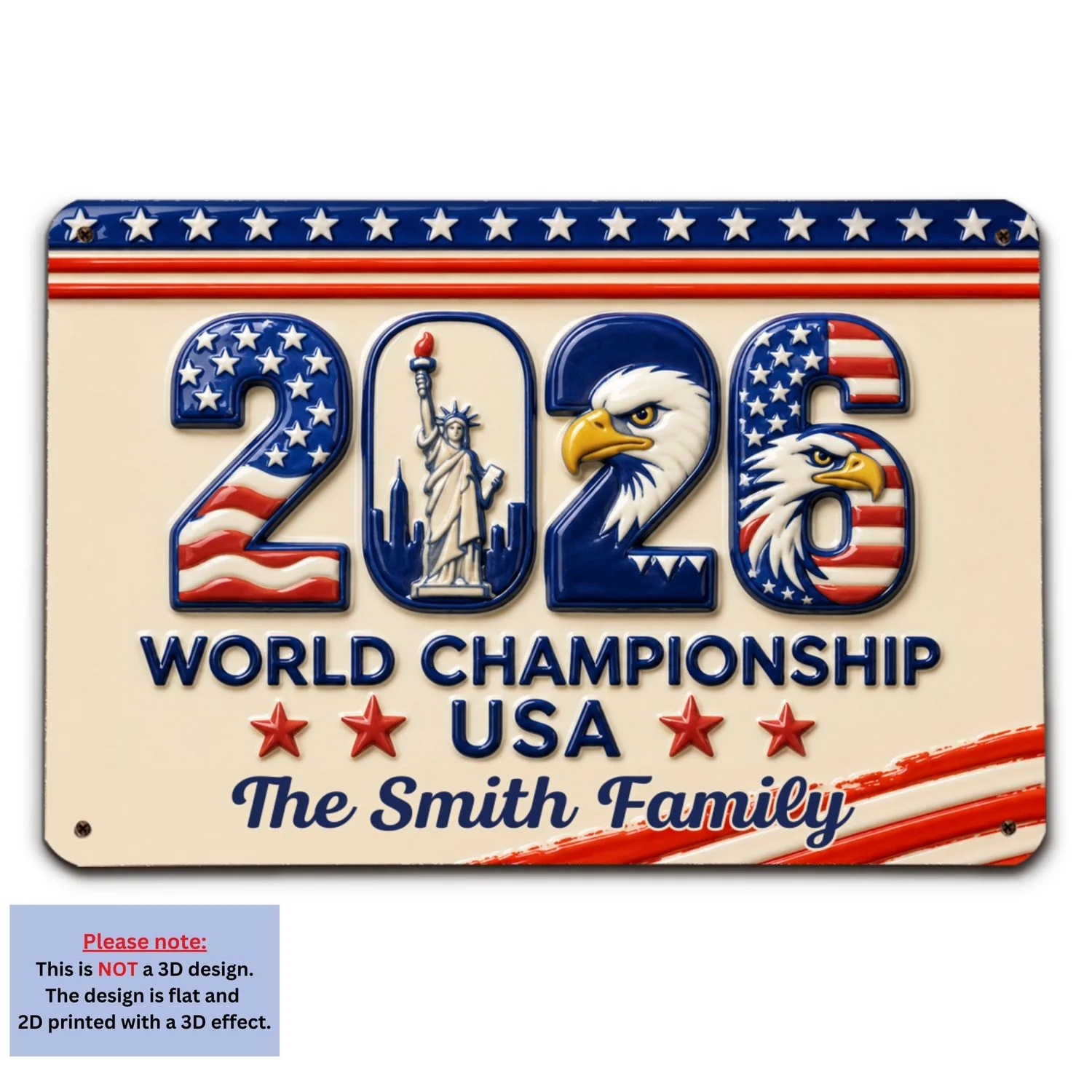World Championship - Personalized Custom 3D Inflated Effect Metal Sign - Image 6