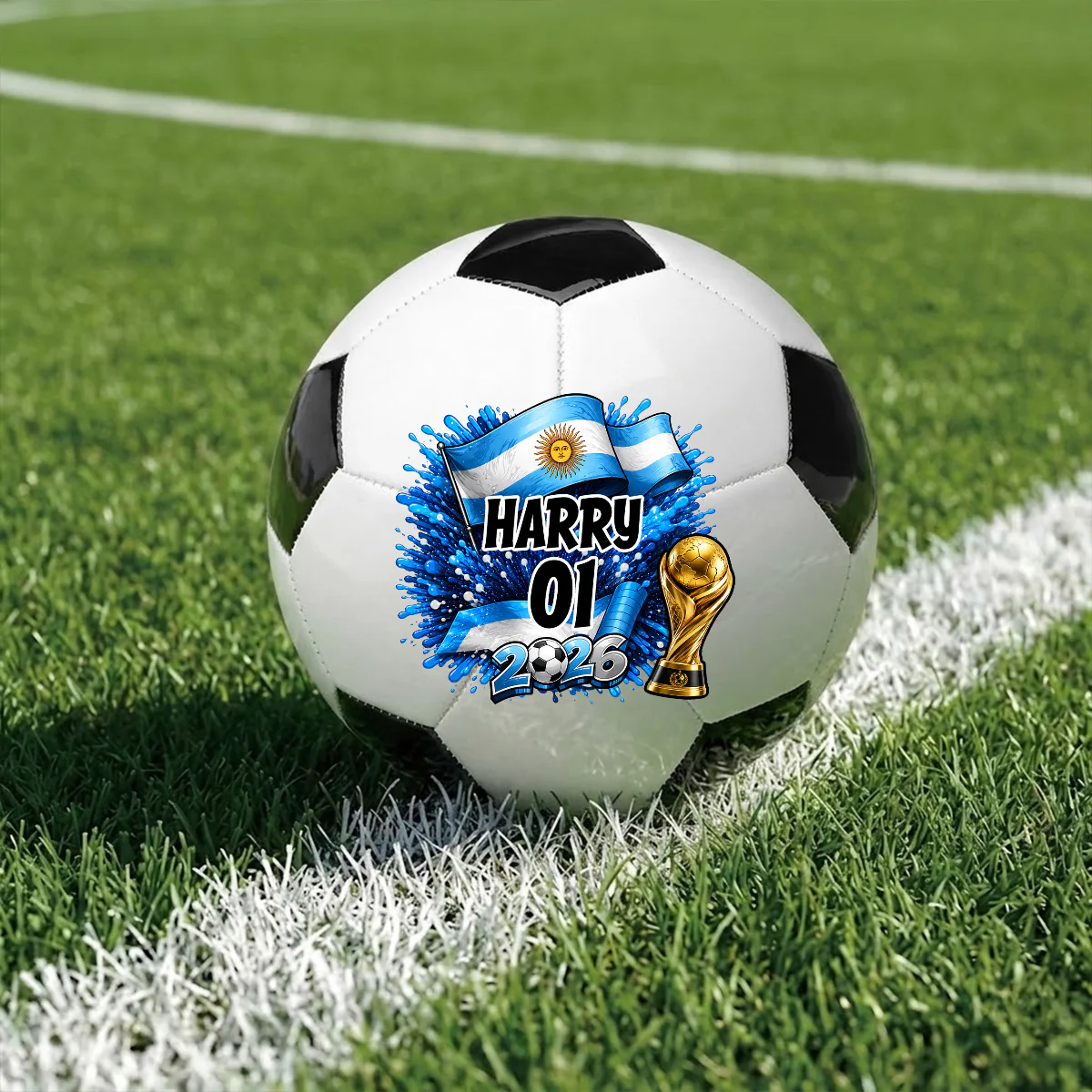 World Football Lover - Personalized Custom Soccer Ball - Image 3