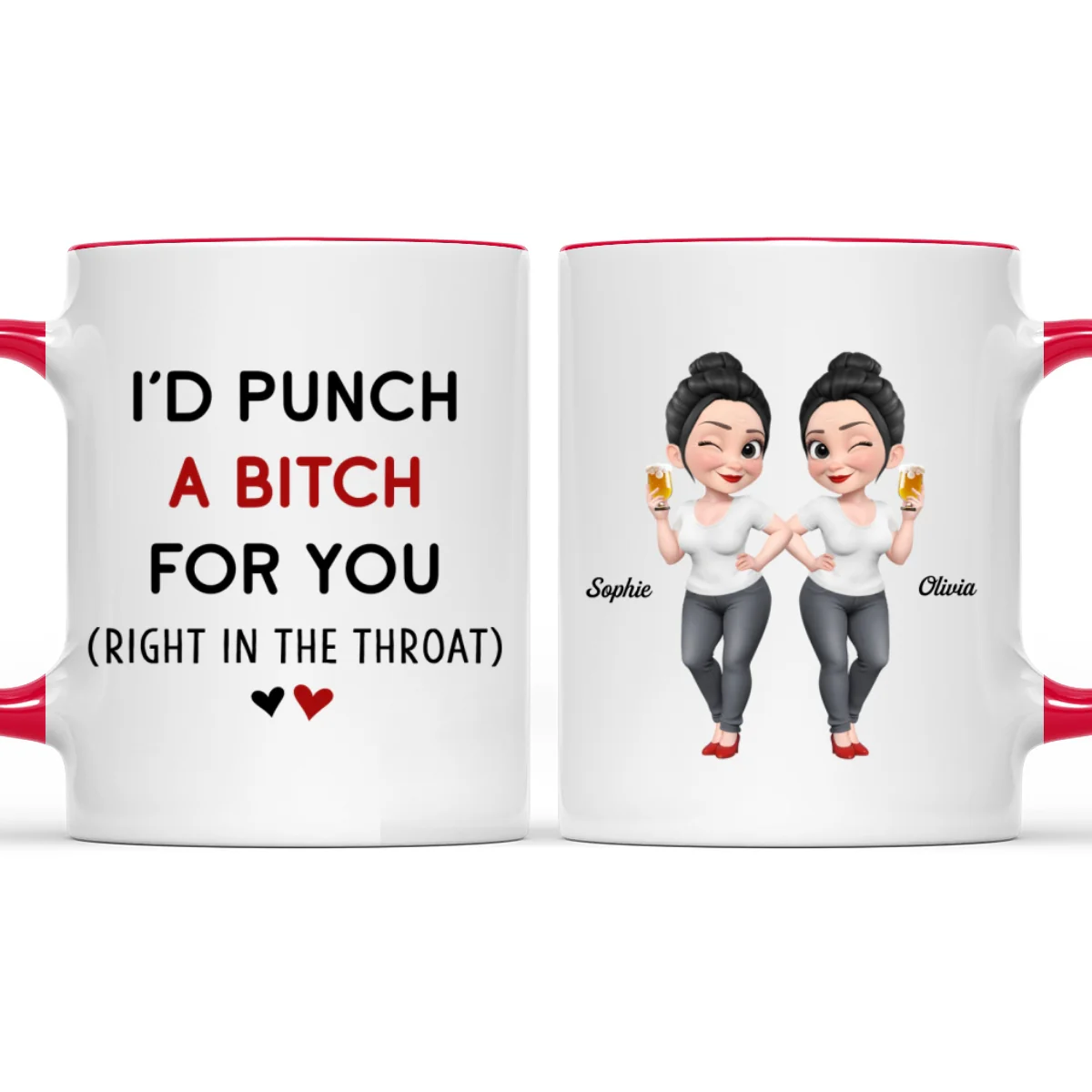 Would Punch For You - Personalized Custom Accent Mug - Image 10