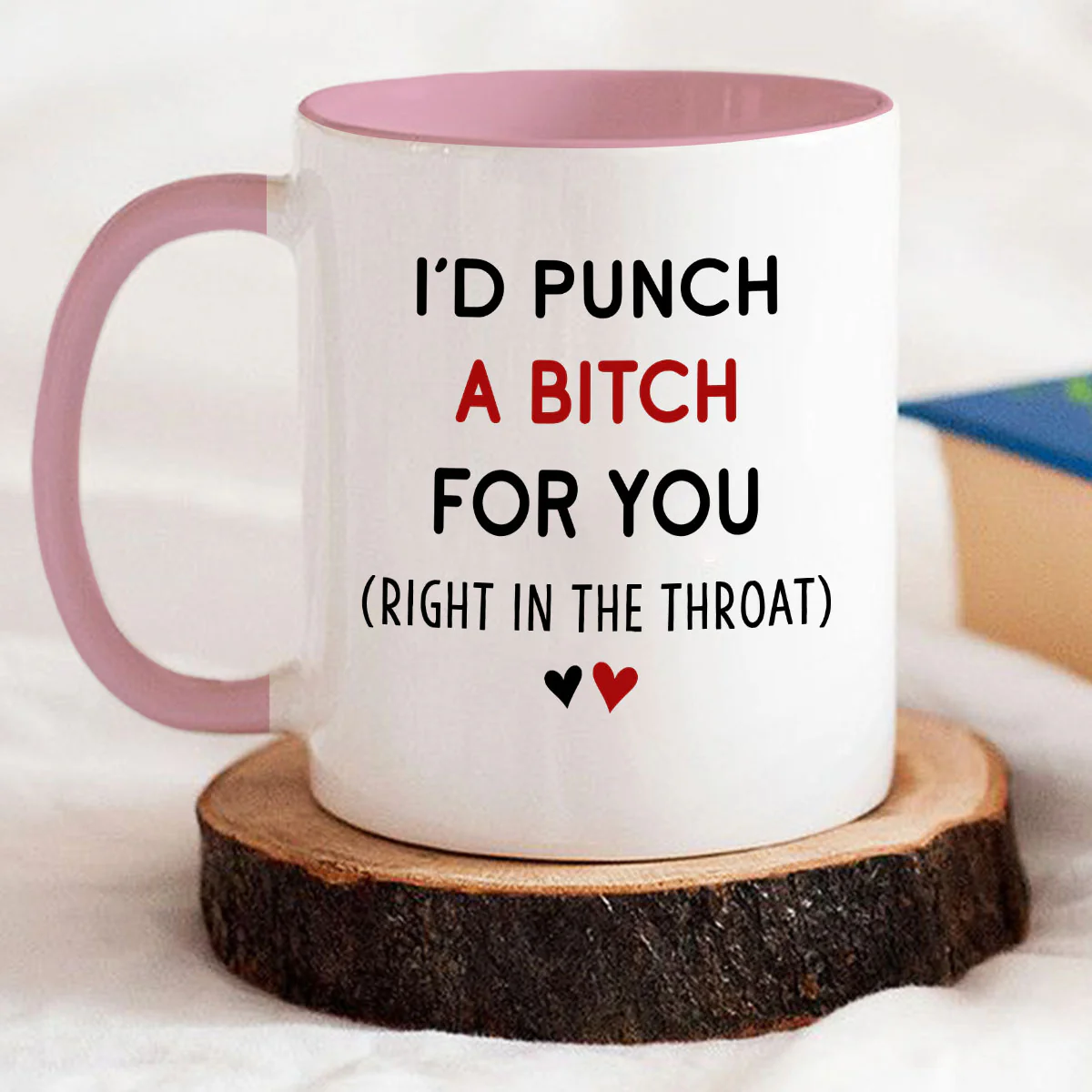 Would Punch For You - Personalized Custom Accent Mug - Image 4
