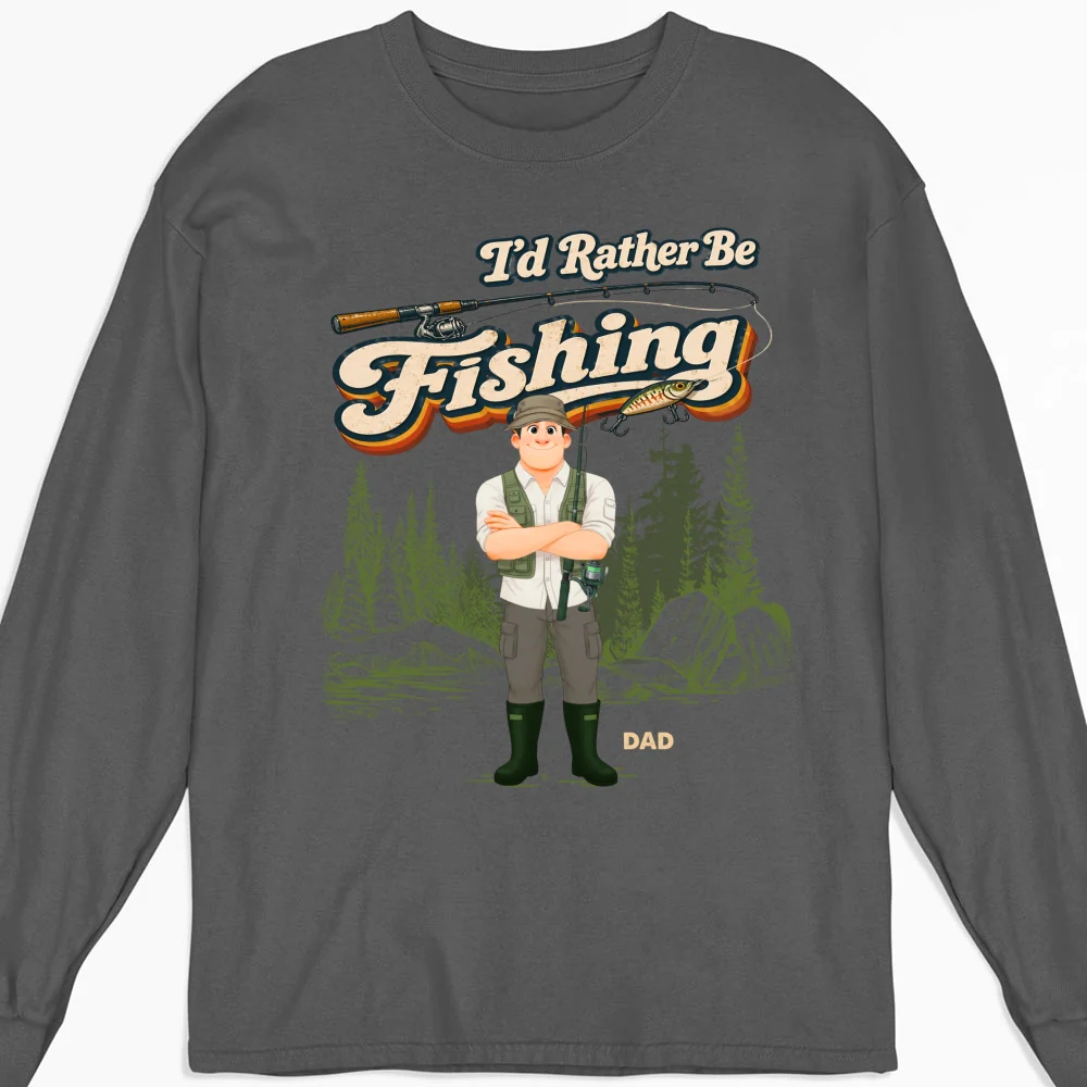 Would Rather Be Fishing - Personalized Custom Shirt - Image 10