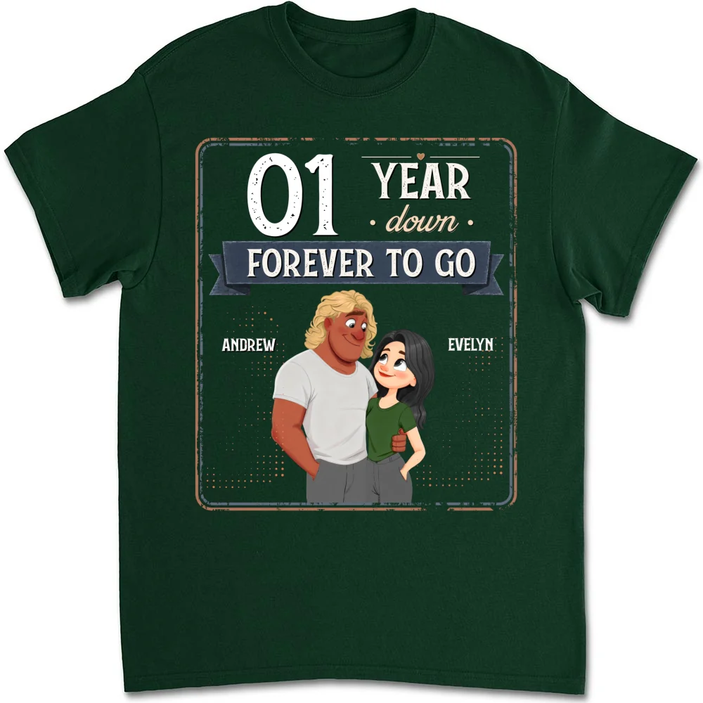 Years Down Forever To Go - Personalized Custom Shirt - Image 10