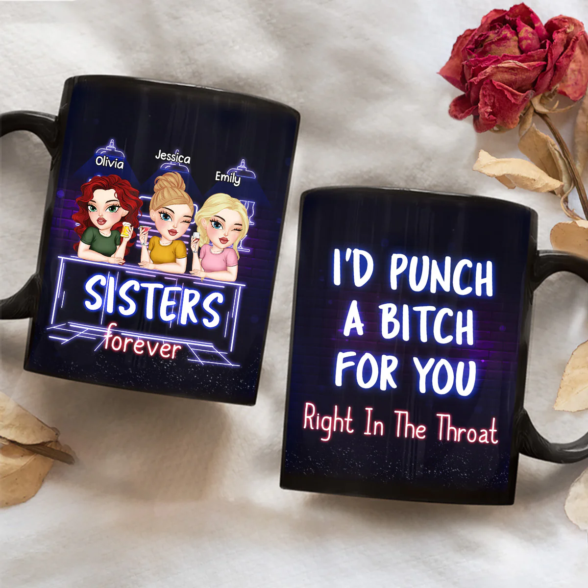 You And Me Bestie Forever - Personalized Custom Coffee Mug - Image 2