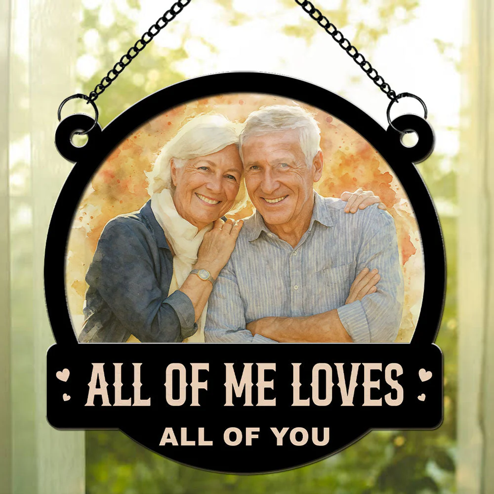 You And Me Water Color - Personalized Custom Suncatcher - Image 5