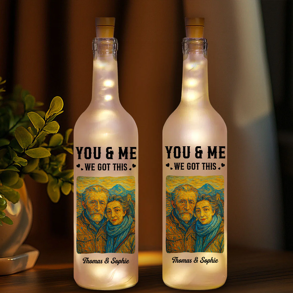 You And Me We Got This - Personalized Custom Bottle Lamp