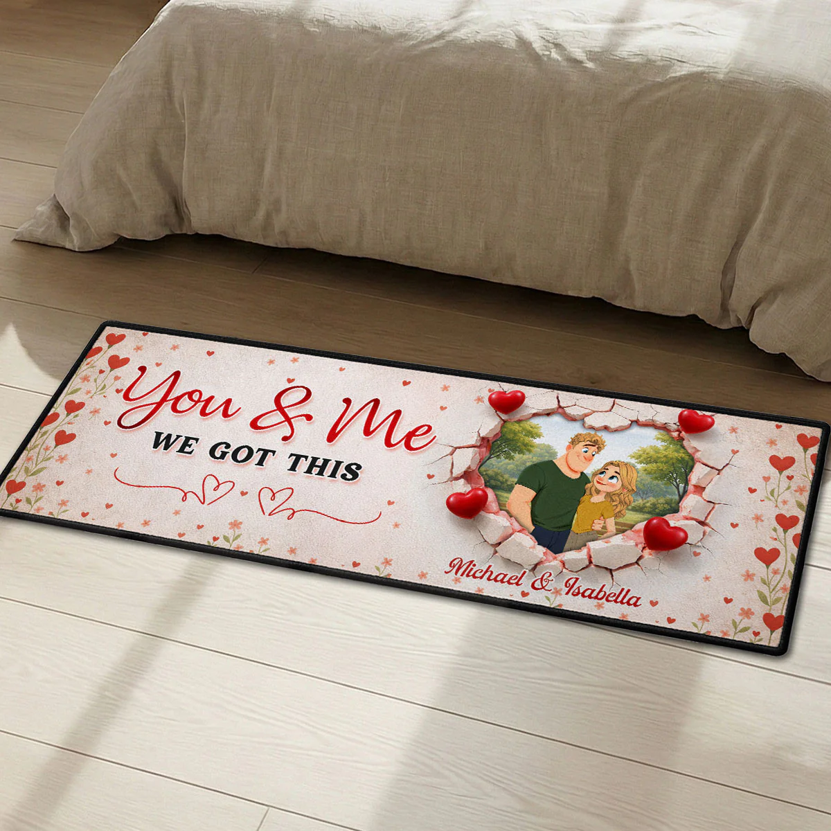 You And Me We Got This - Personalized Custom Runner Rug