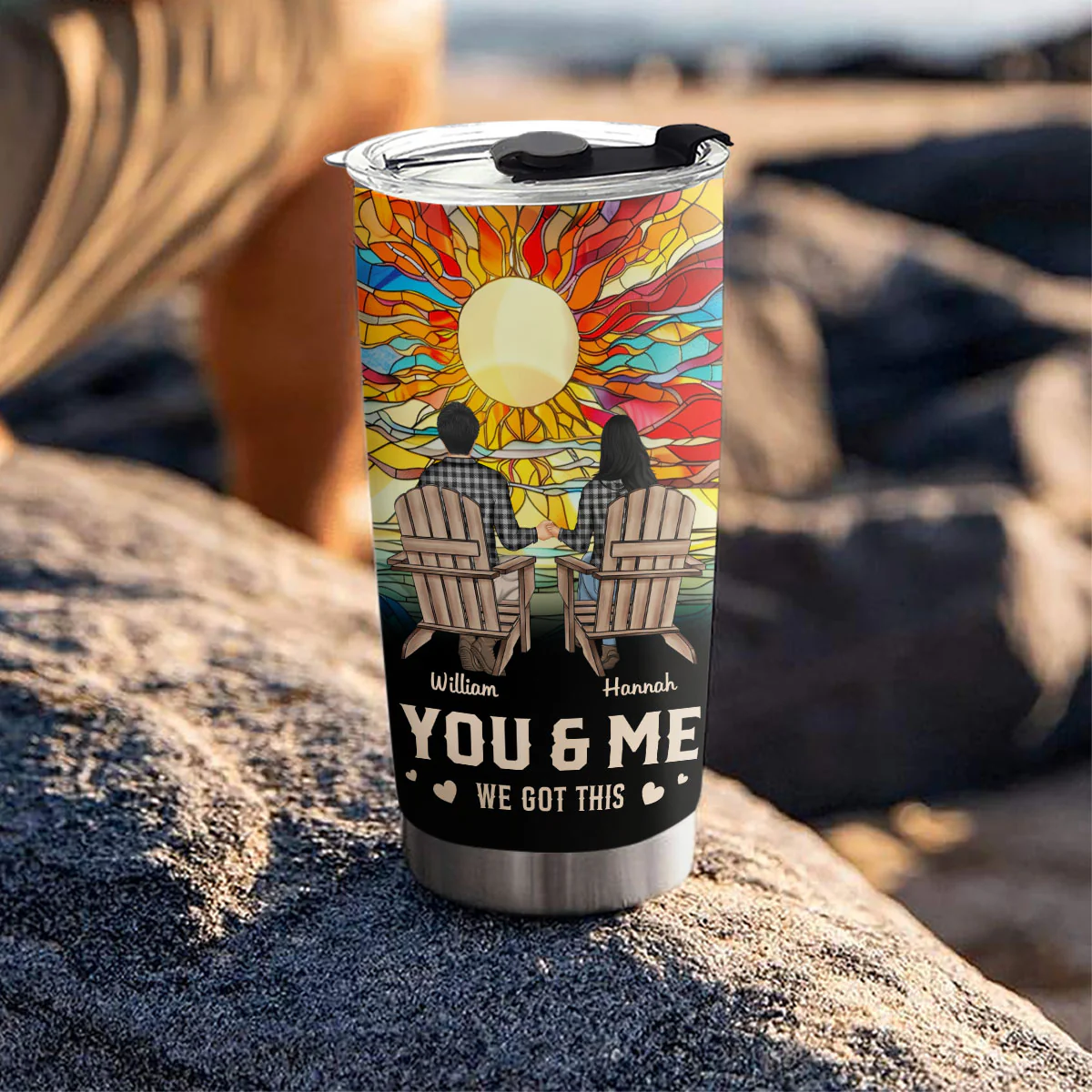You And Me We Got This - Personalized Custom Tumbler - Image 4