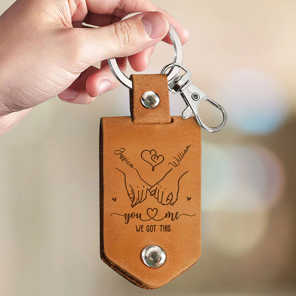 You And Me We Got This - Personalized Leather Photo Keychain - Image 4