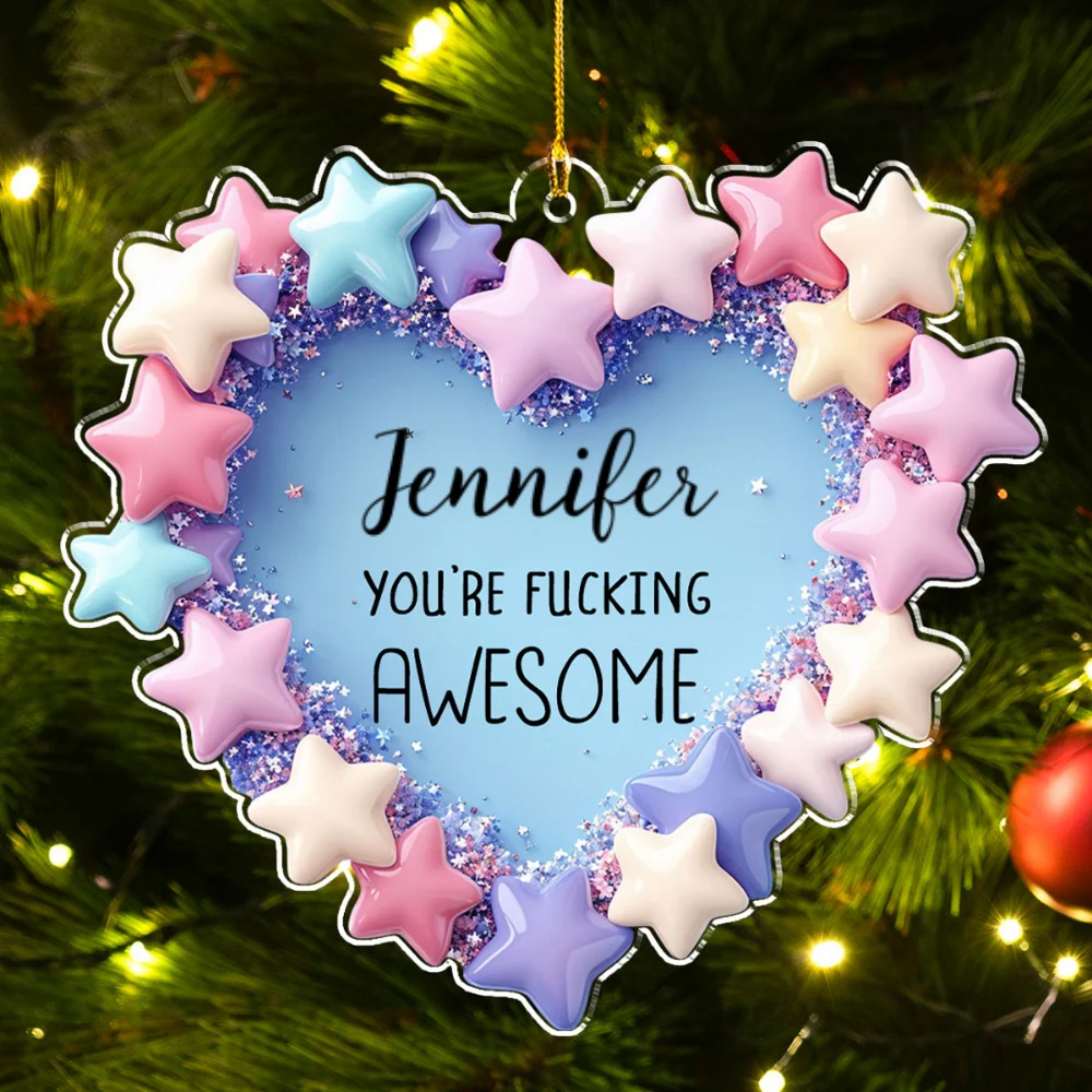 You Are Awesome Bestie - Personalized Custom Acrylic Ornament - Image 5