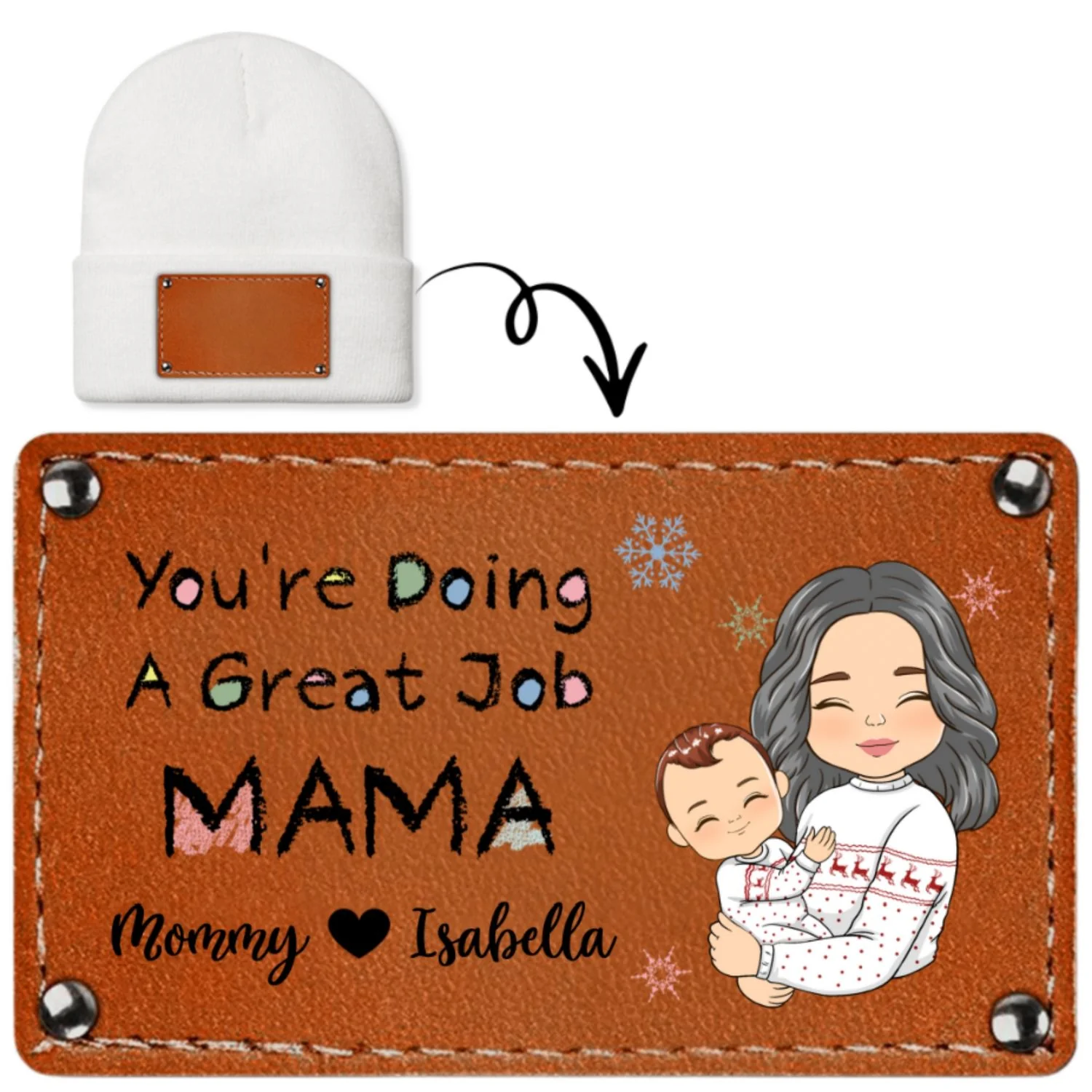 You Are Doing A Great Job - Personalized Custom Beanie - Image 5